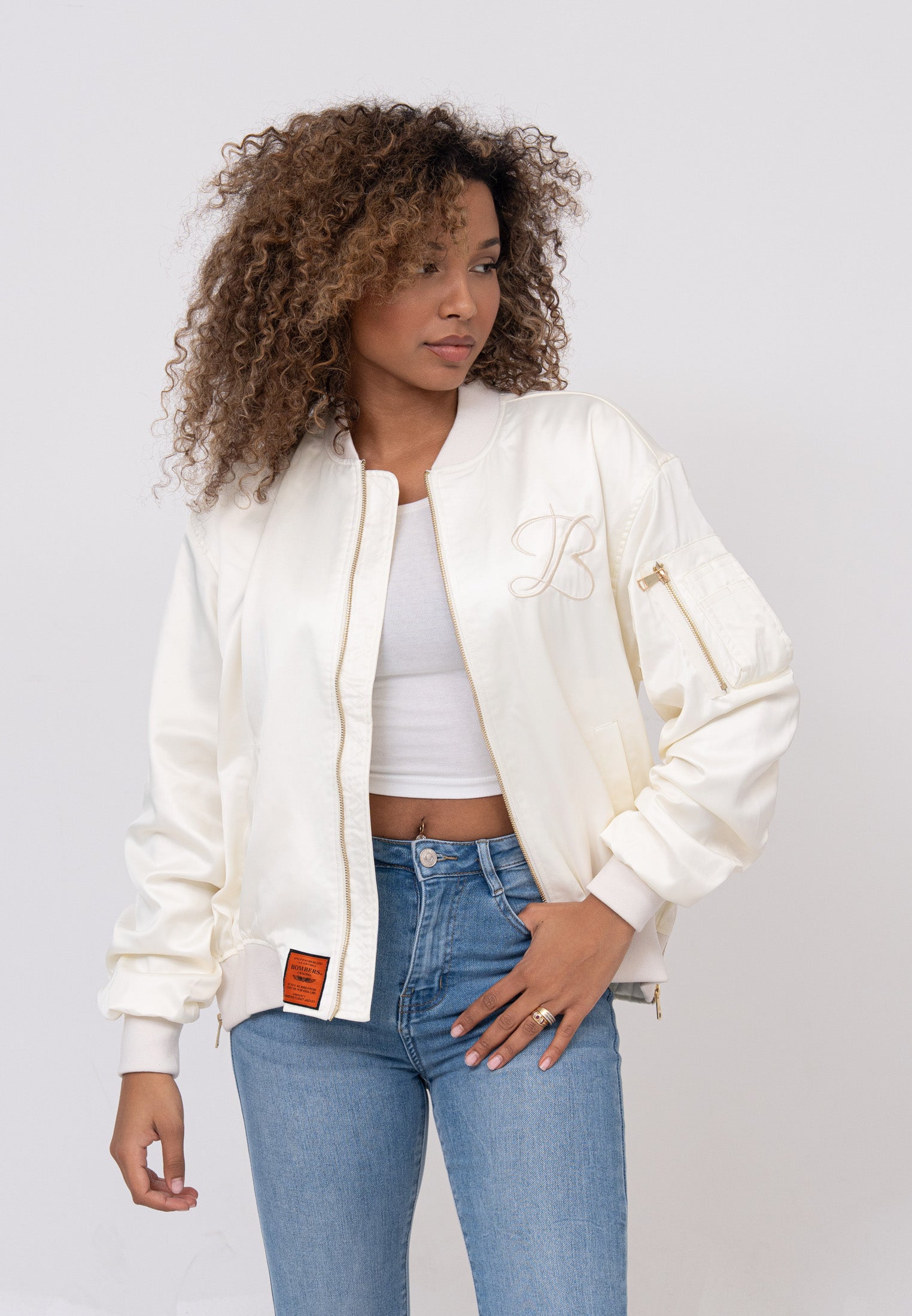 Kansas W Bombers in Cream Vestes Bombers Original