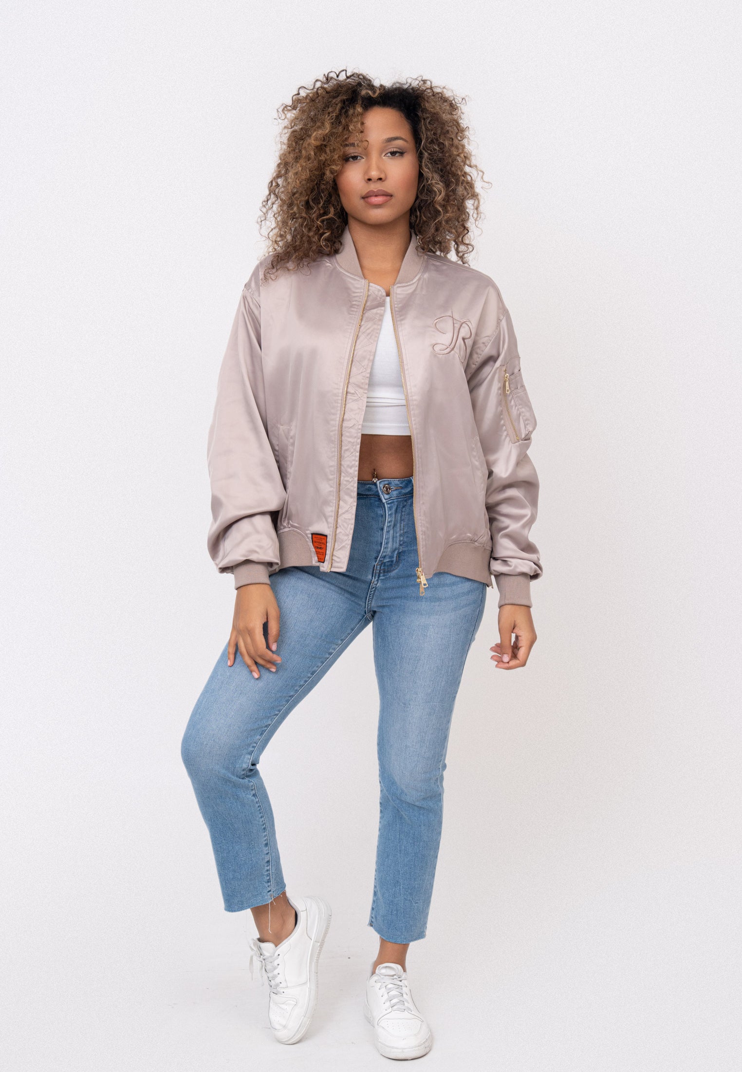 Kansas W Bombers en taupe Vestes Bombers Original