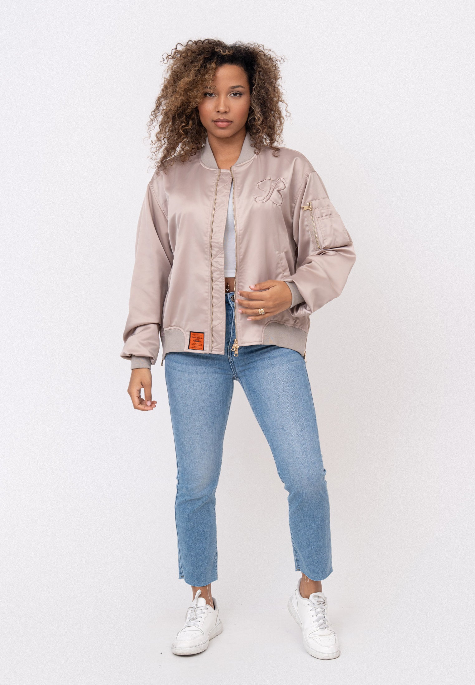 Kansas W Bombers en taupe Vestes Bombers Original