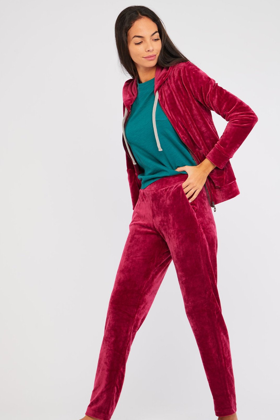 KEENAN-SEALAKE Pantalon de jogging en cassis Banana Moon