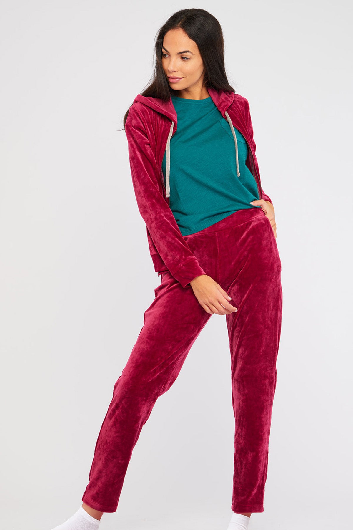 KEENAN-SEALAKE Pantalon de jogging en cassis Banana Moon