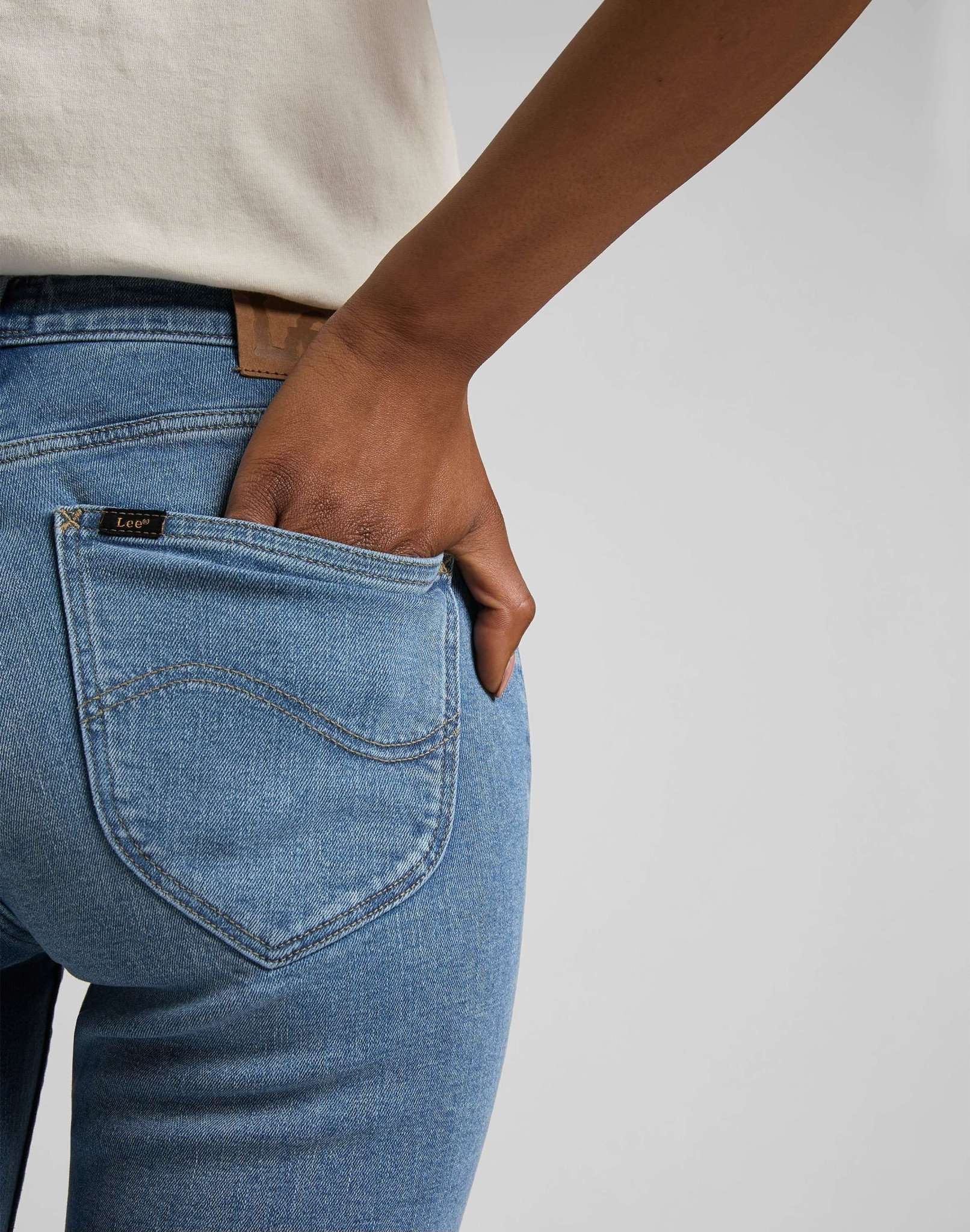 Jeans Marion Straight en Partly Cloudy Lee
