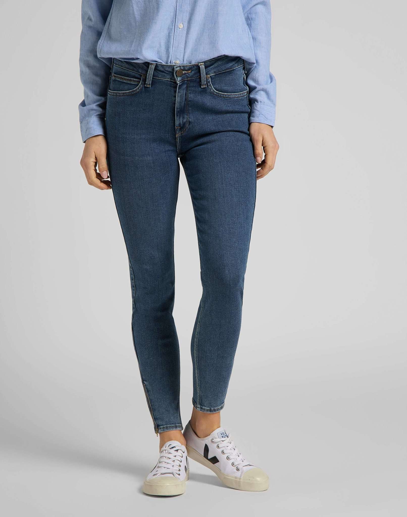 Jeans Scarlett High Zip en Mid Ely Lee