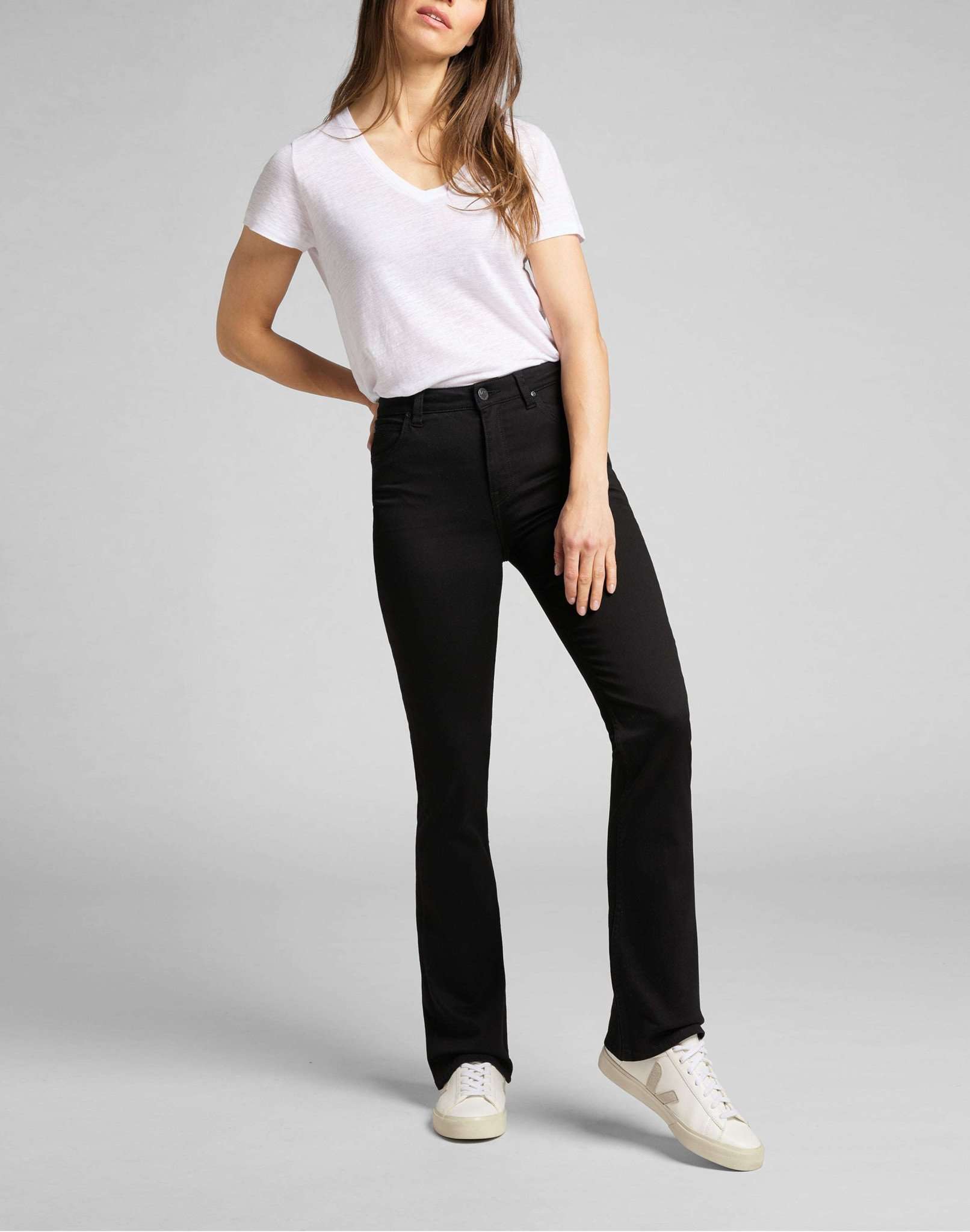 Breese Bootcut en jean noir rincé Lee