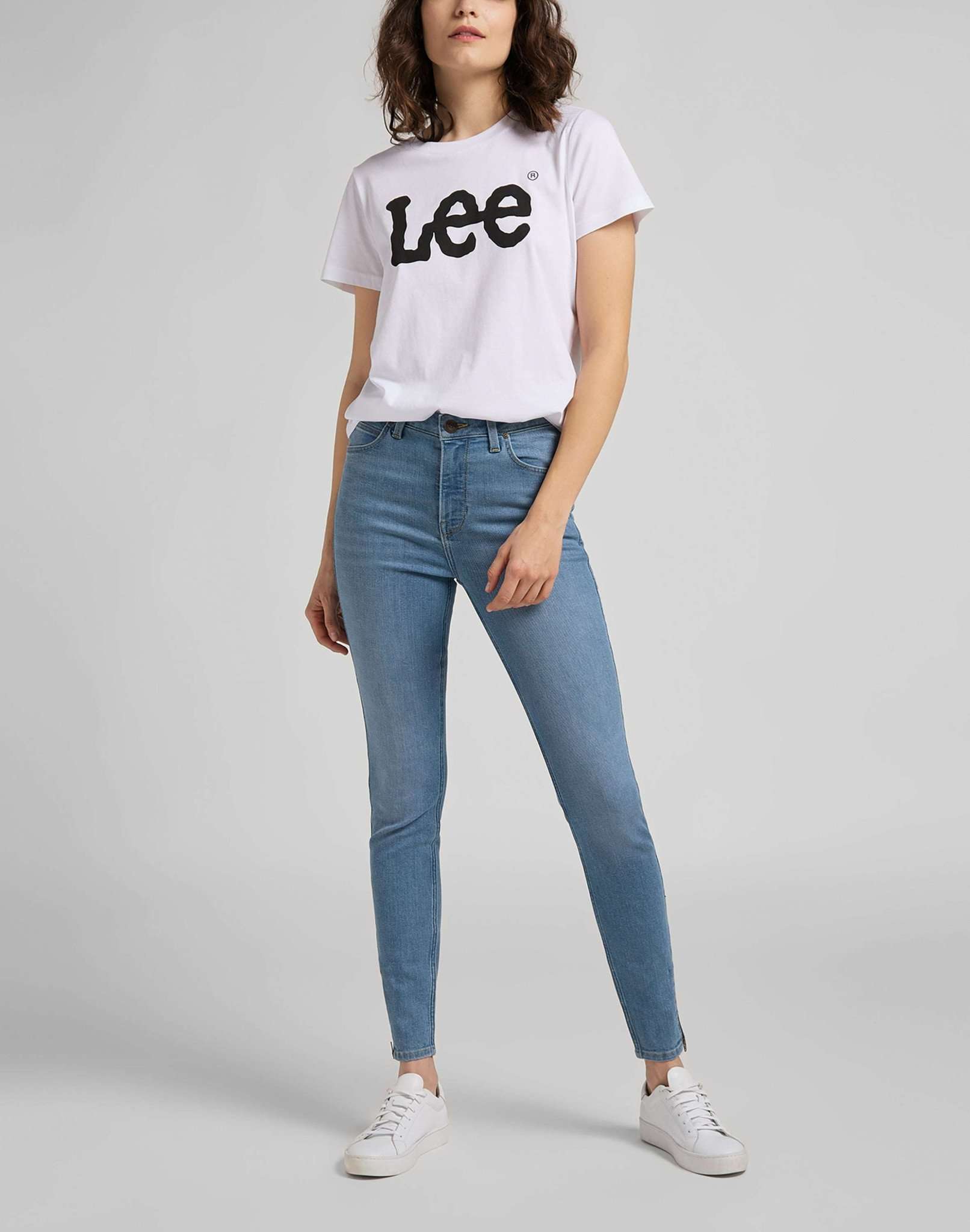 Logo Tee en blanc T-shirts Lee