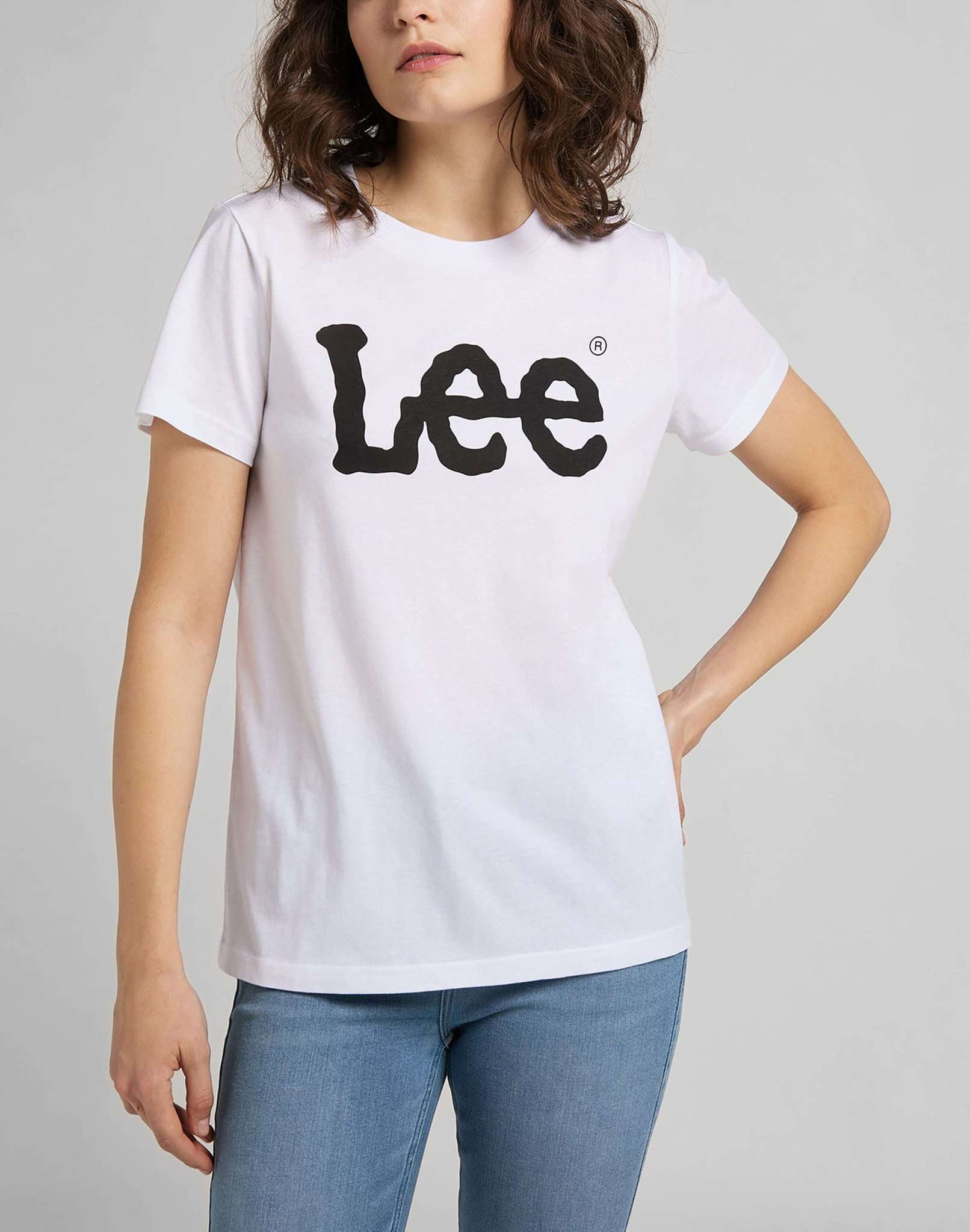 Logo Tee en blanc T-shirts Lee