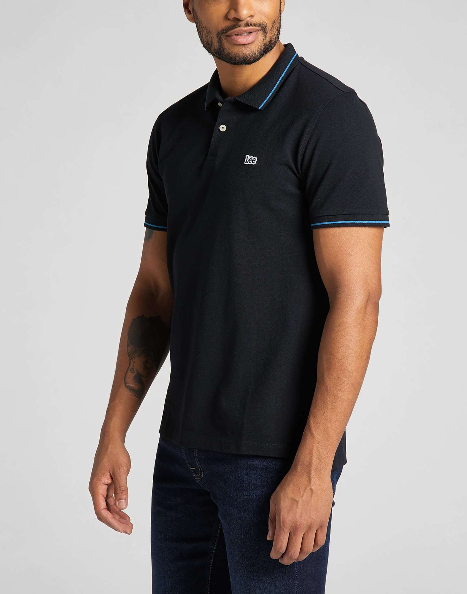 Polo piqué dans Black Polos Lee
