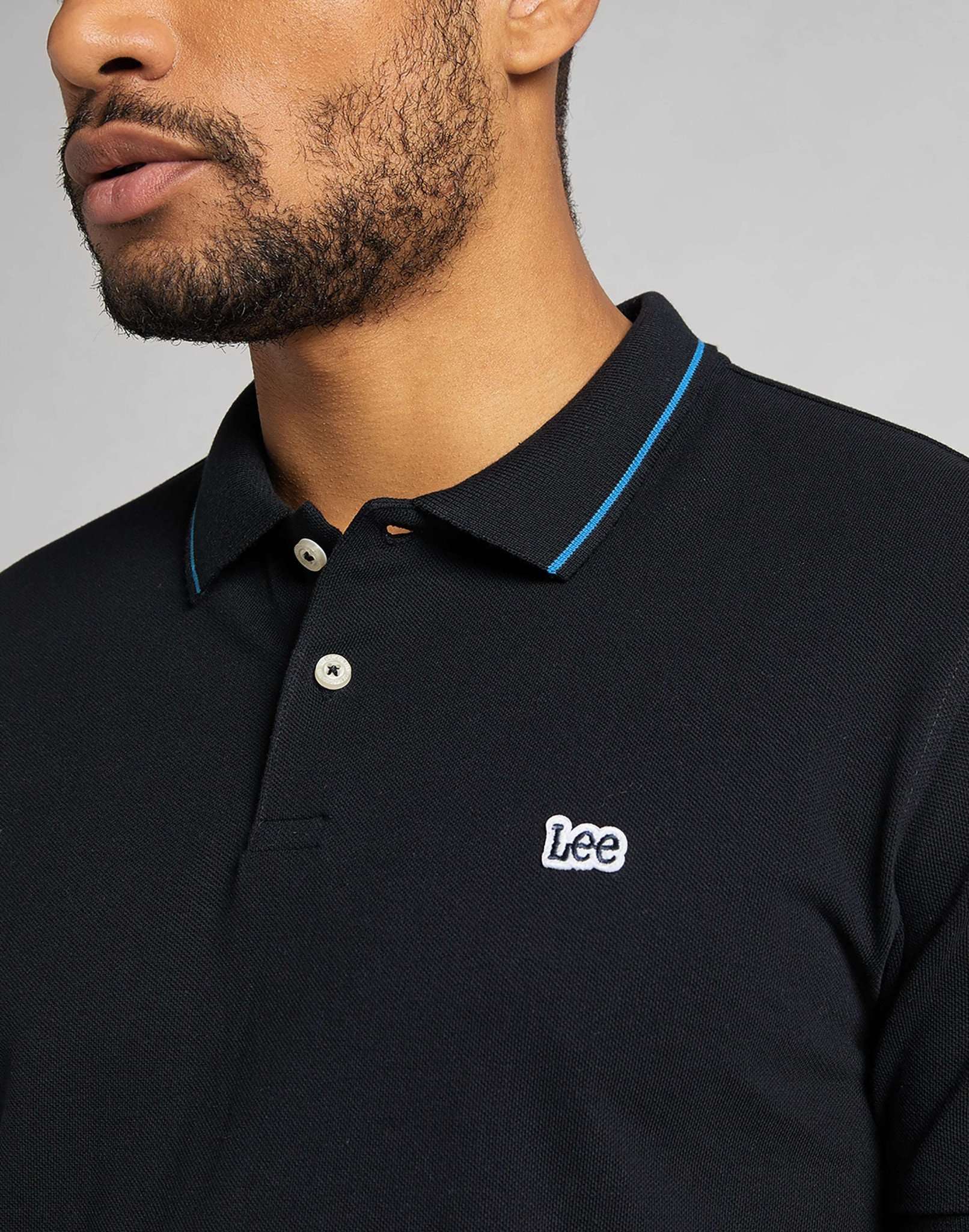 Polo piqué dans Black Polos Lee