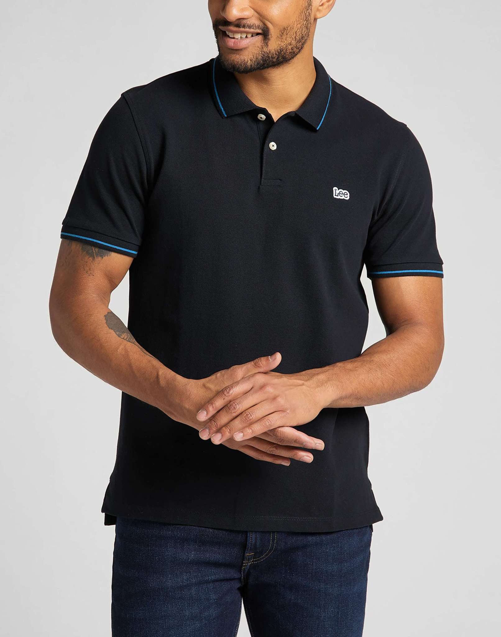 Polo piqué dans Black Polos Lee
