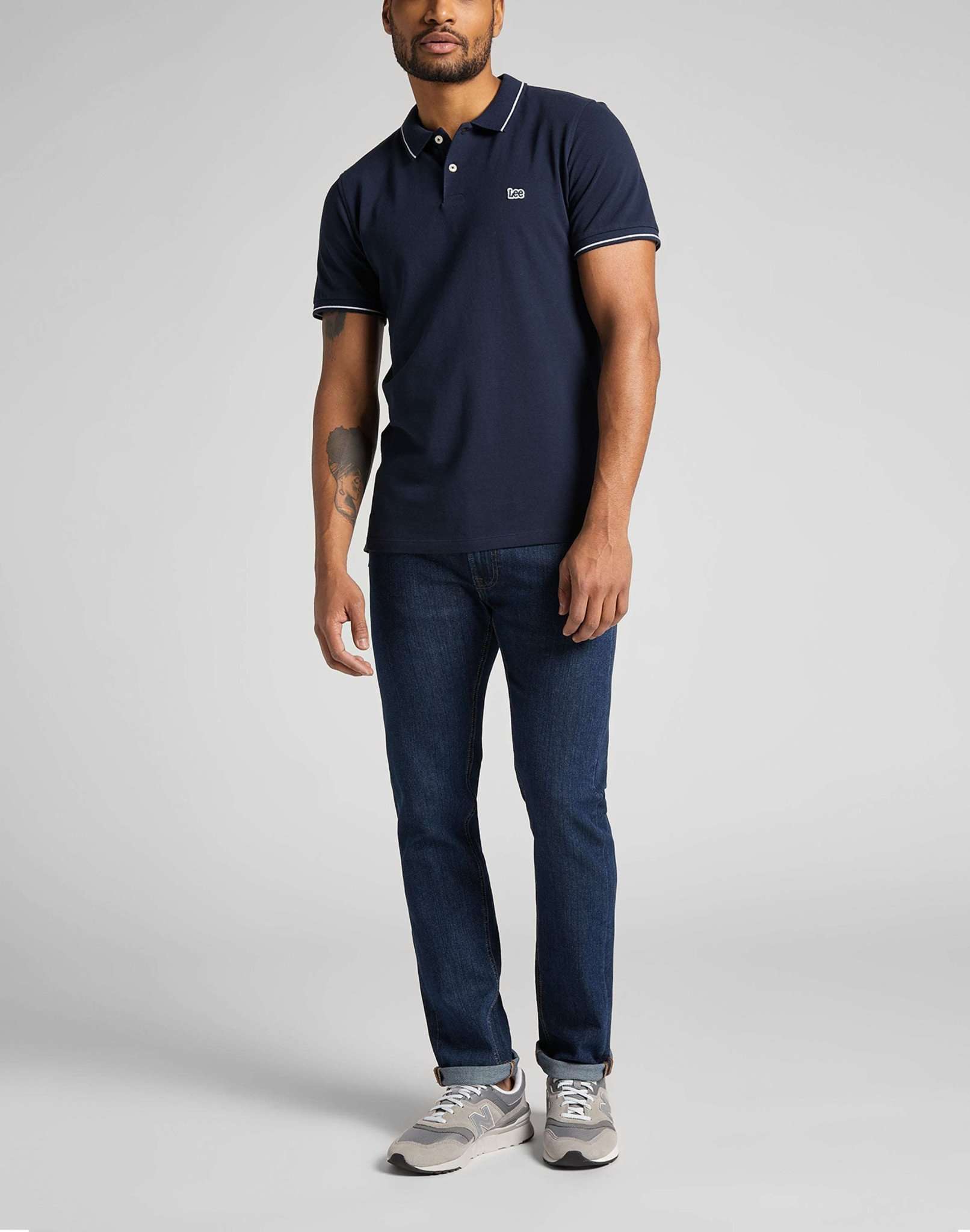 Polo piqué dans Navy Polos Lee