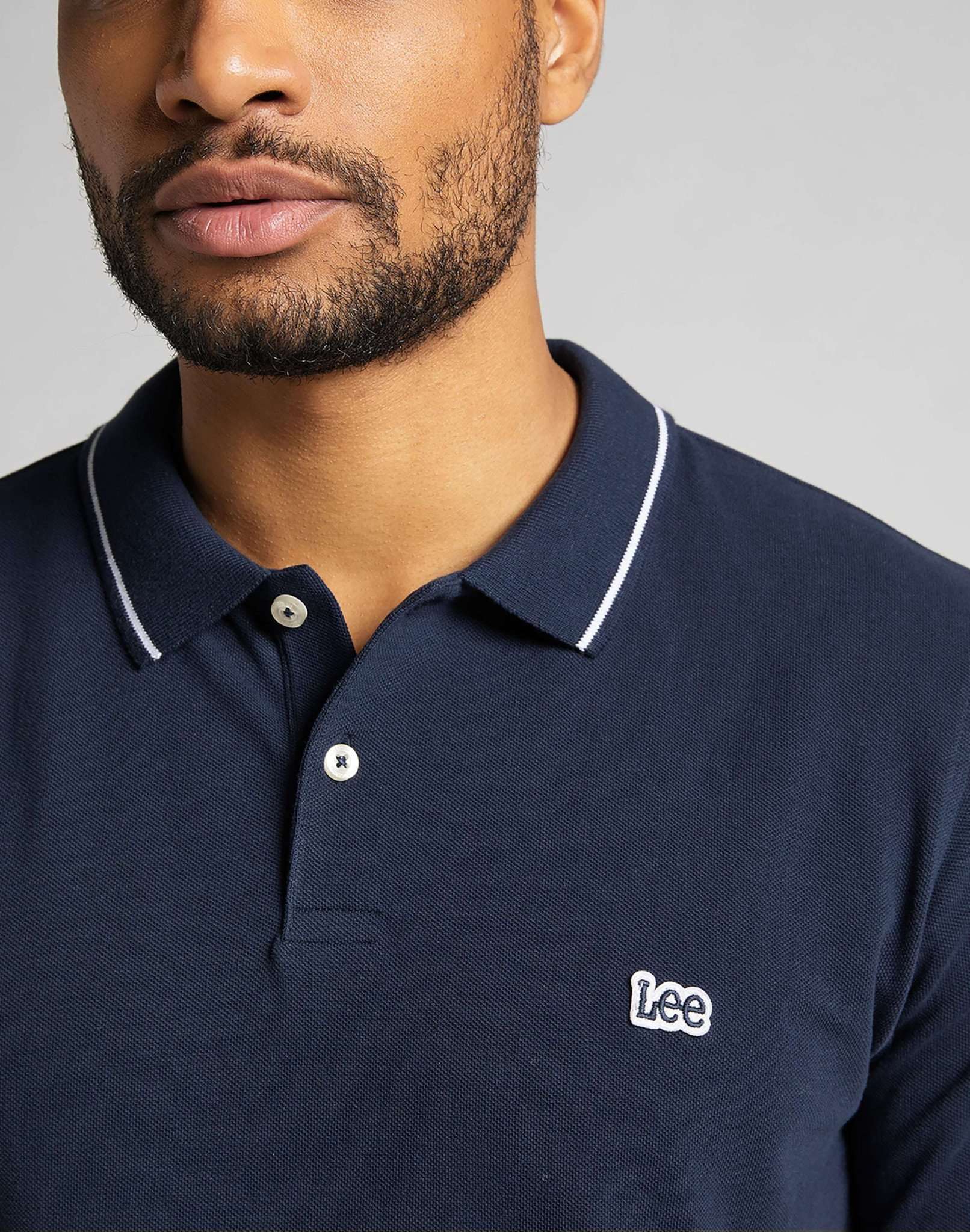 Polo piqué dans Navy Polos Lee