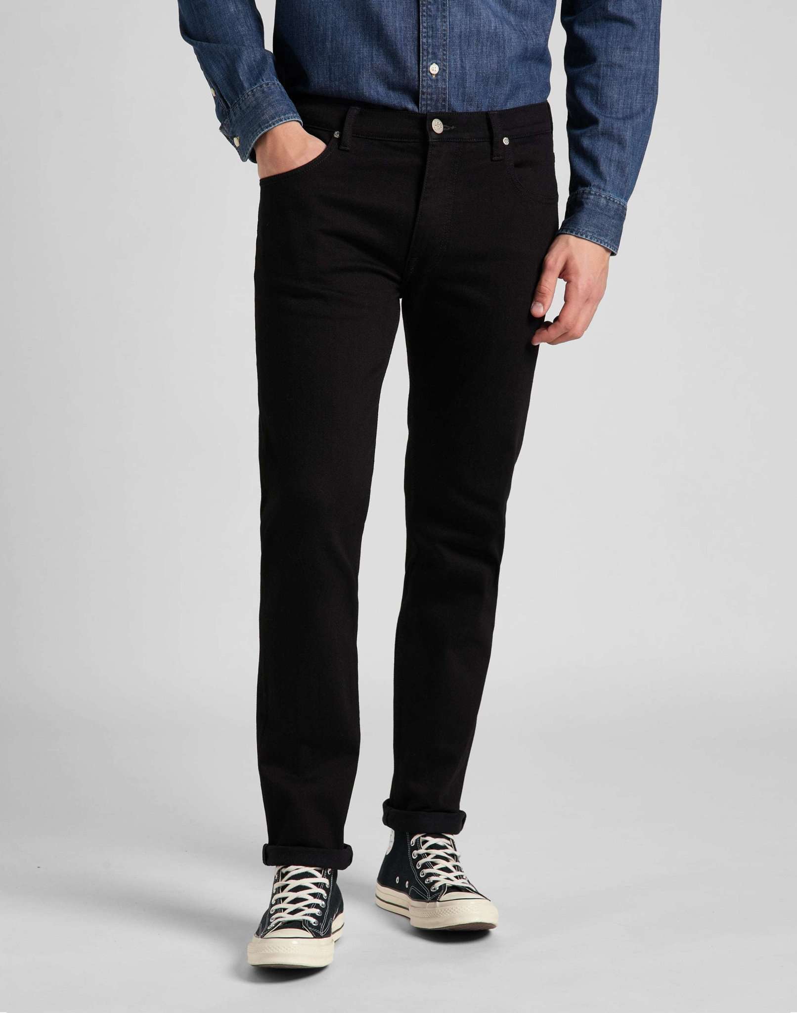 Rider en jeans Clean Black Lee