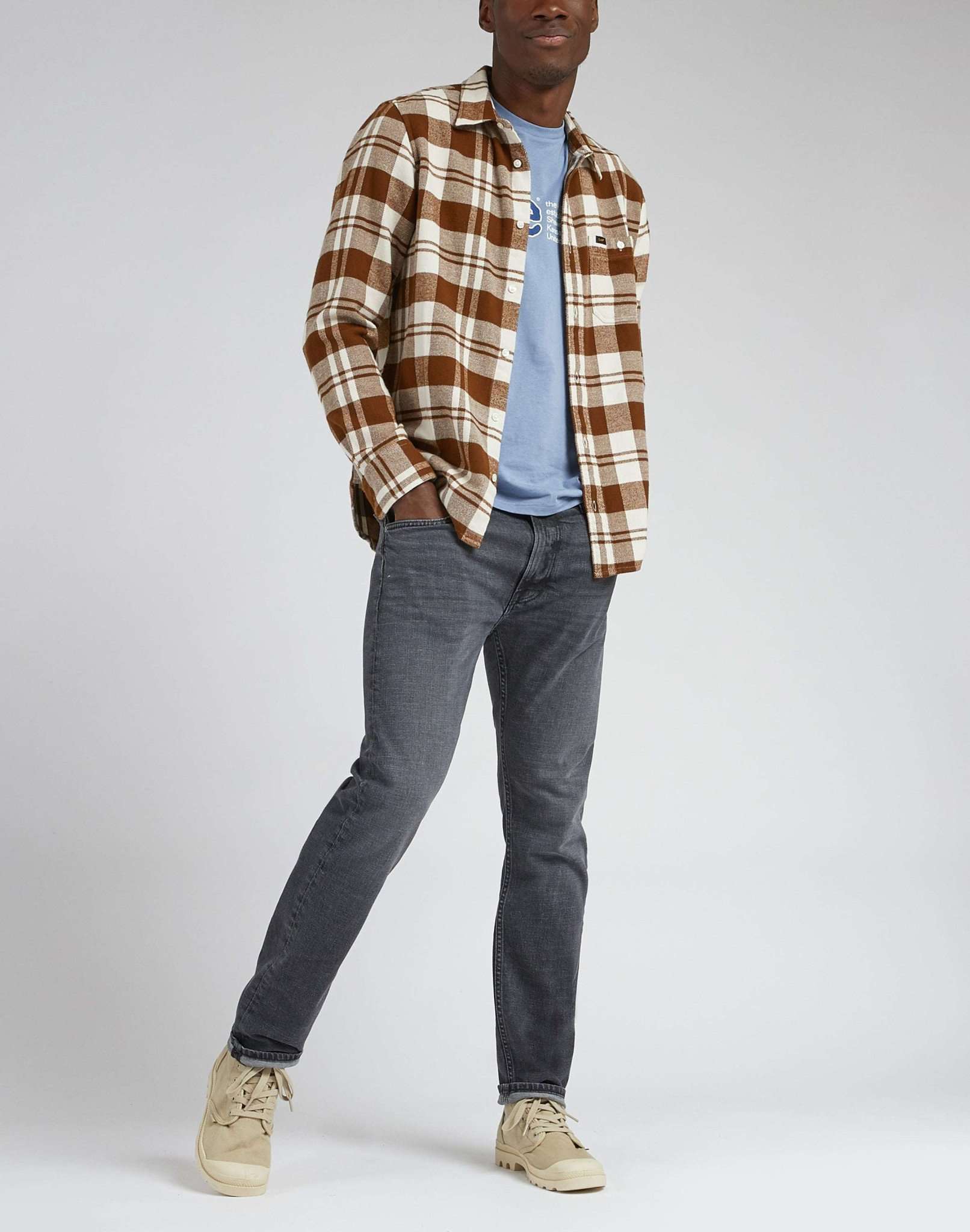 Rider in Worn In Shadow Jeans Lee