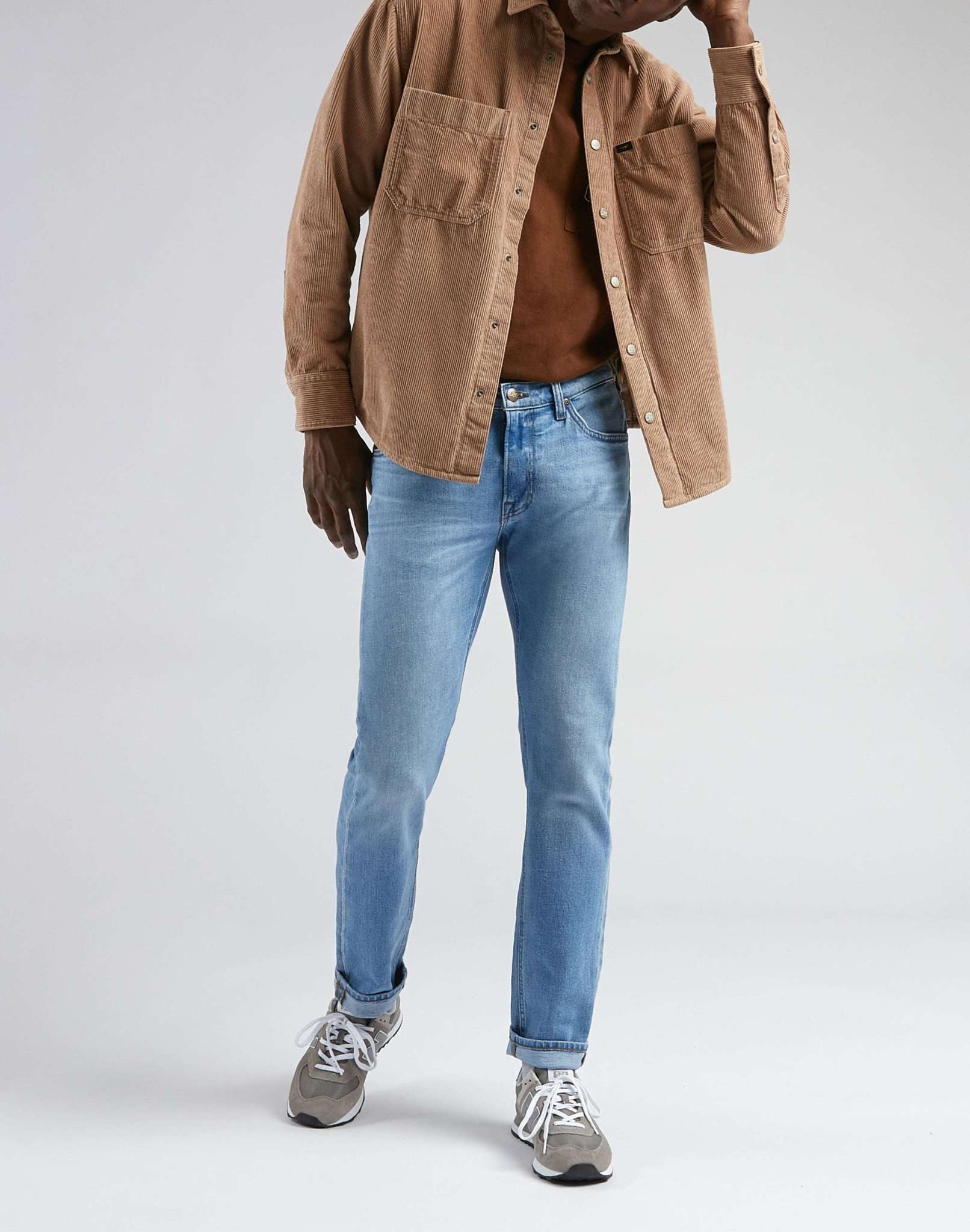 Daren Zip Fly en jeans poudre Lee