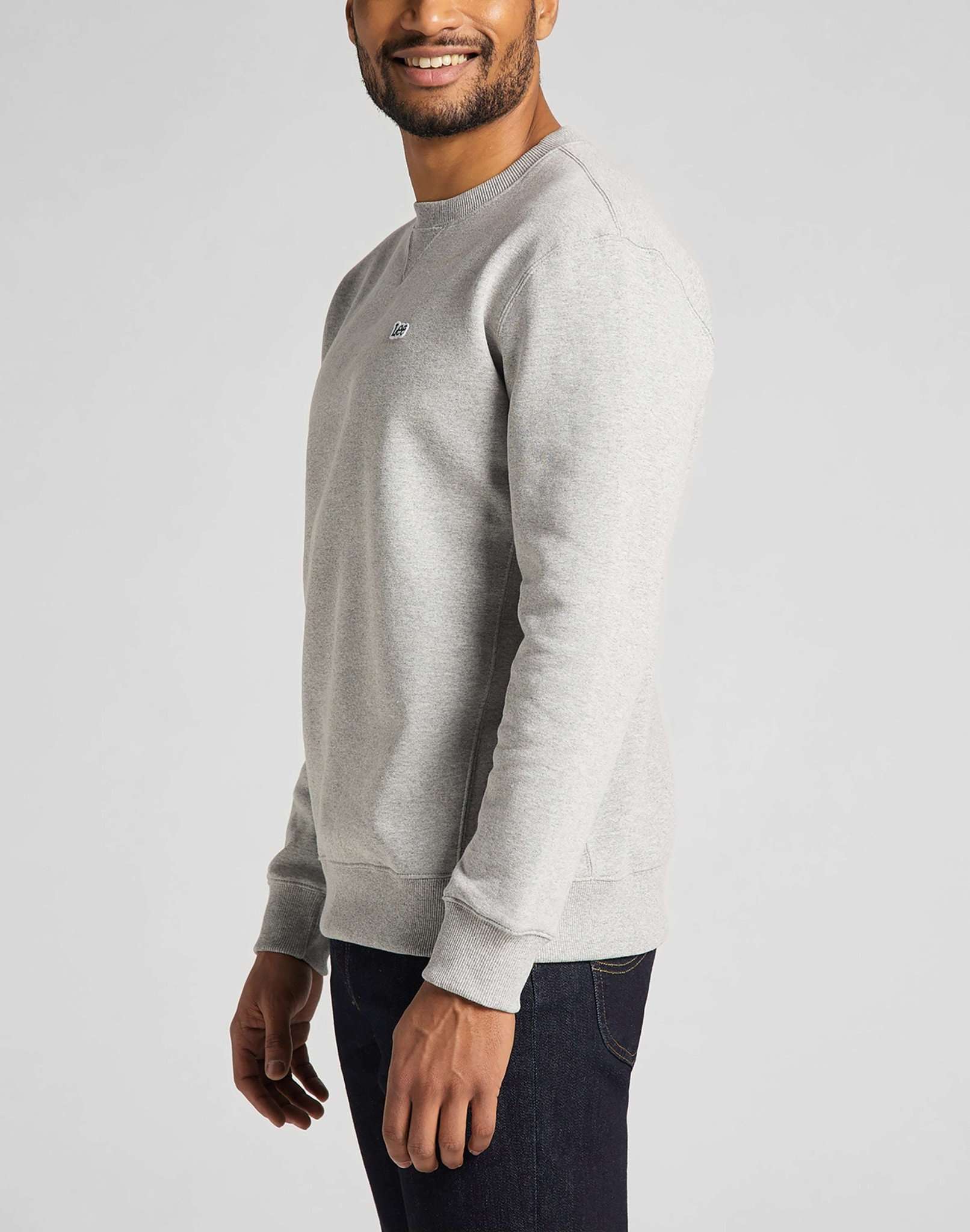 Sweat-shirt à col ras du cou in Gris Mélange Sweatshirts Lee