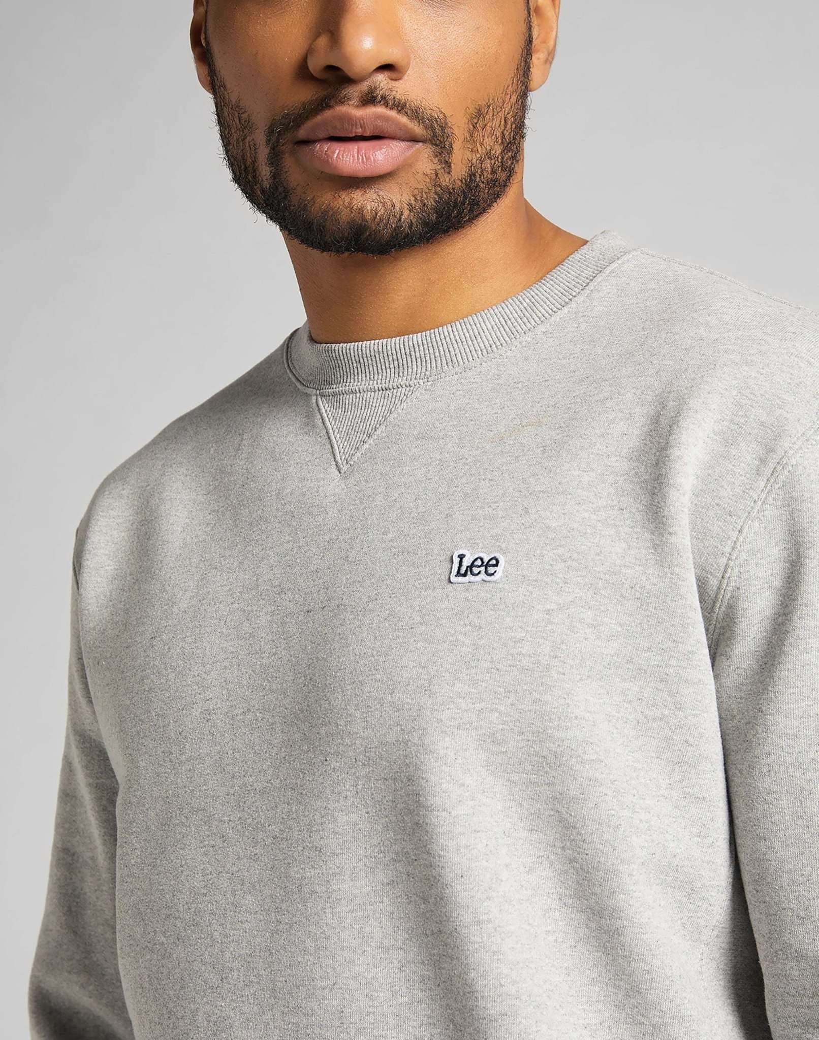 Sweat-shirt à col ras du cou in Gris Mélange Sweatshirts Lee