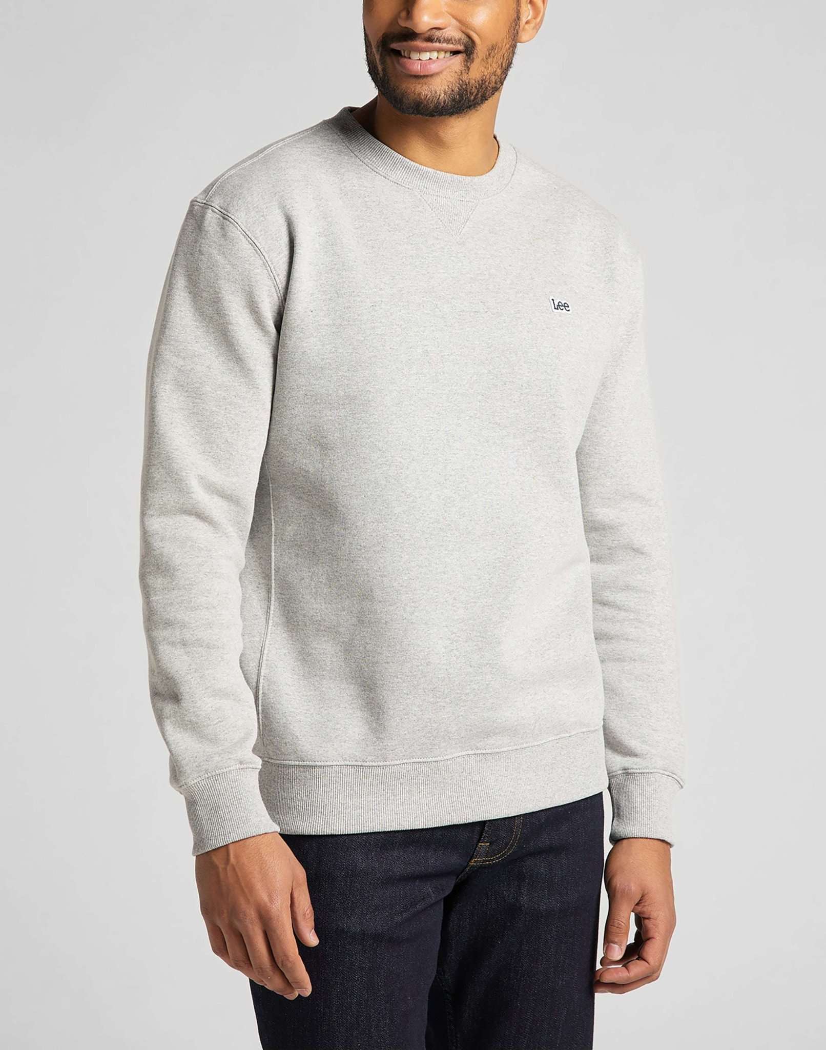 Sweat-shirt à col ras du cou in Gris Mélange Sweatshirts Lee