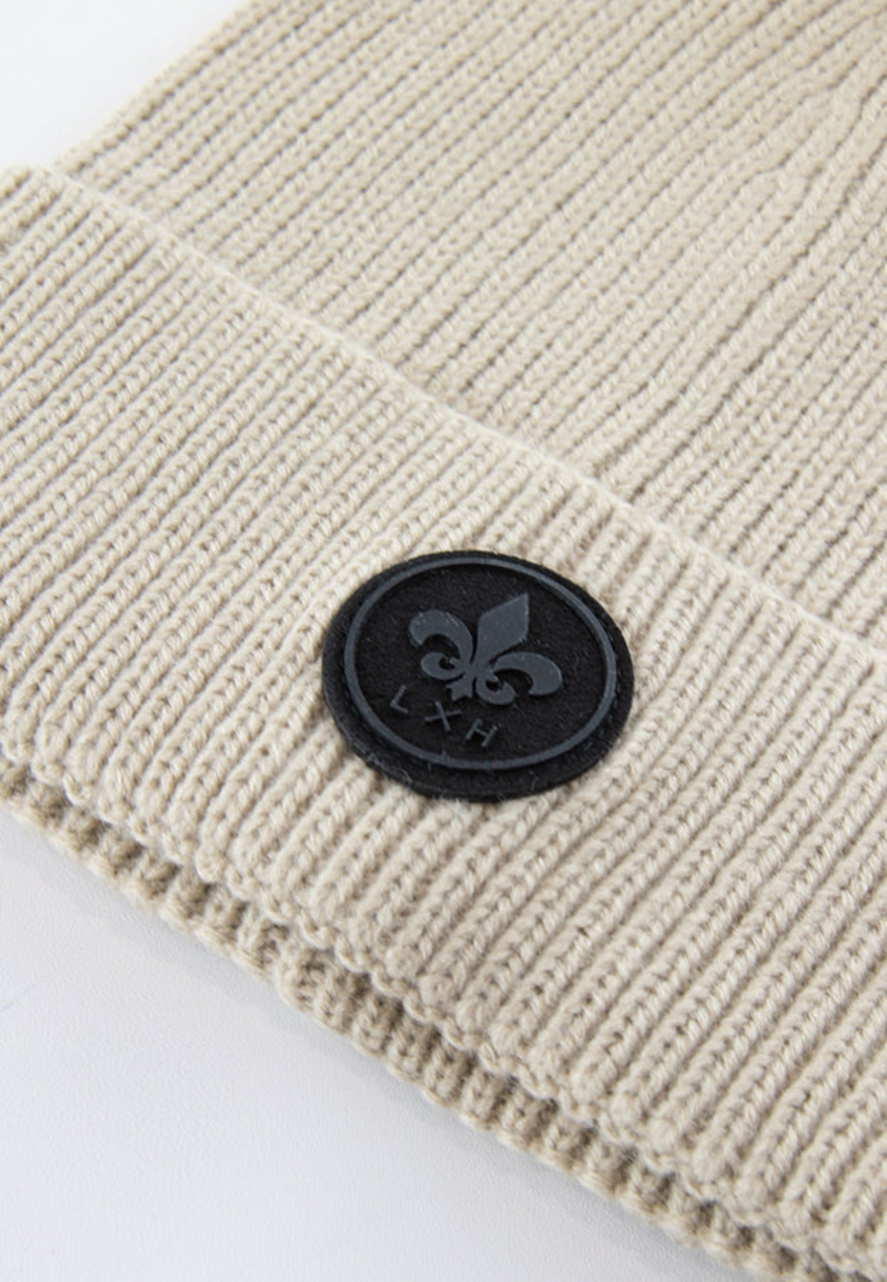 Bonnet Maille Épaisse en beige Bonnets LXH