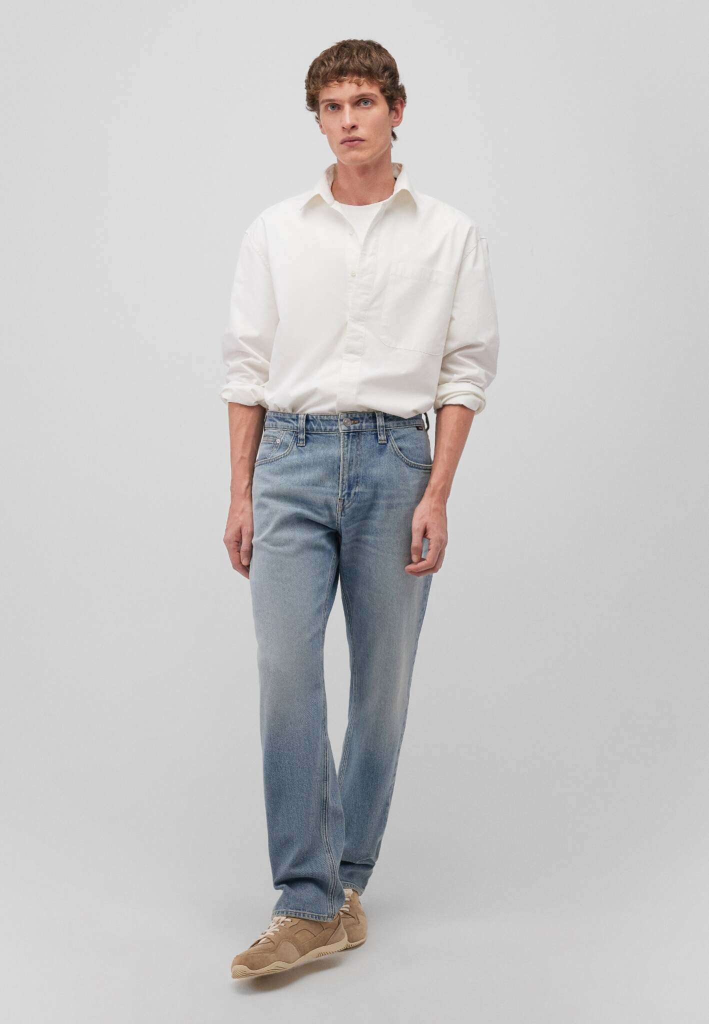 Lisbon en foggy vintage usé Jeans Mavi