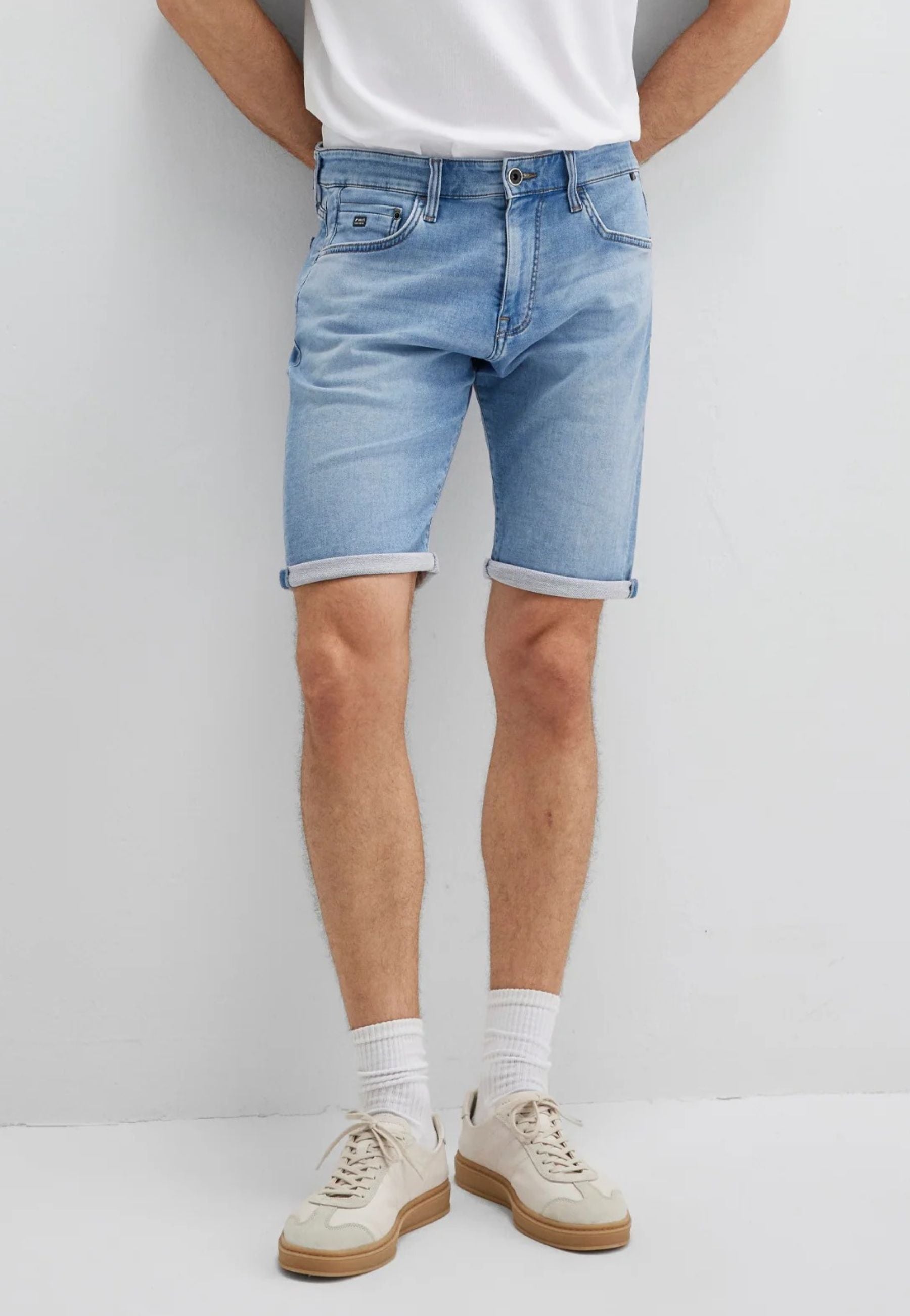 Tim en short en jean bleu vintage Lt Mavi