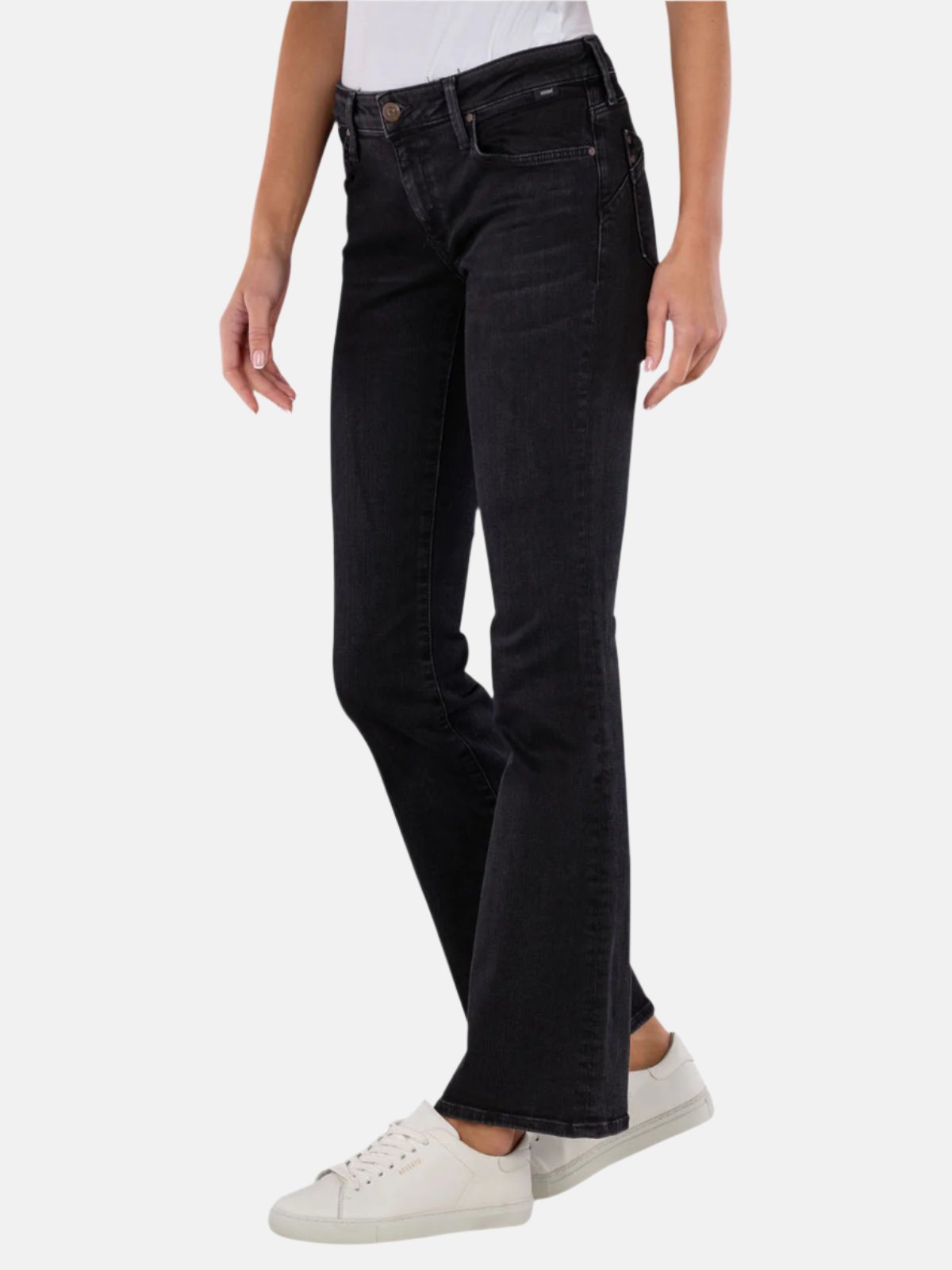 Bella in Dark Smoke Glam Jeans Mavi