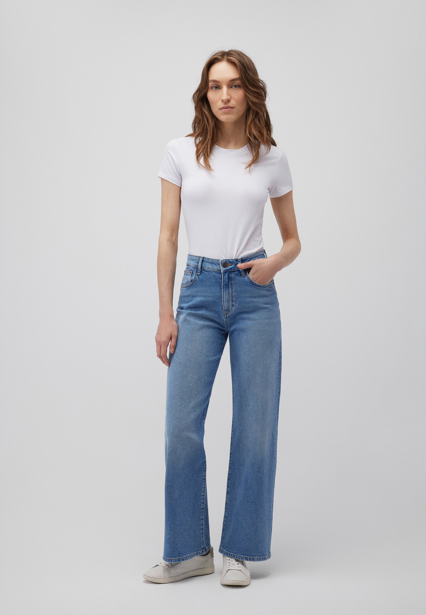 Malibu en jeans Mid Indigo Brushed 90s Mavi