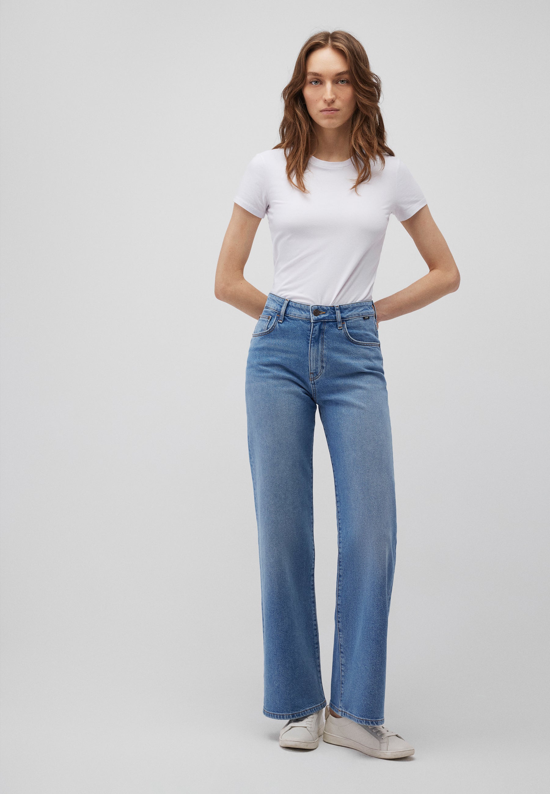 Malibu en jeans Mid Indigo Brushed 90s Mavi