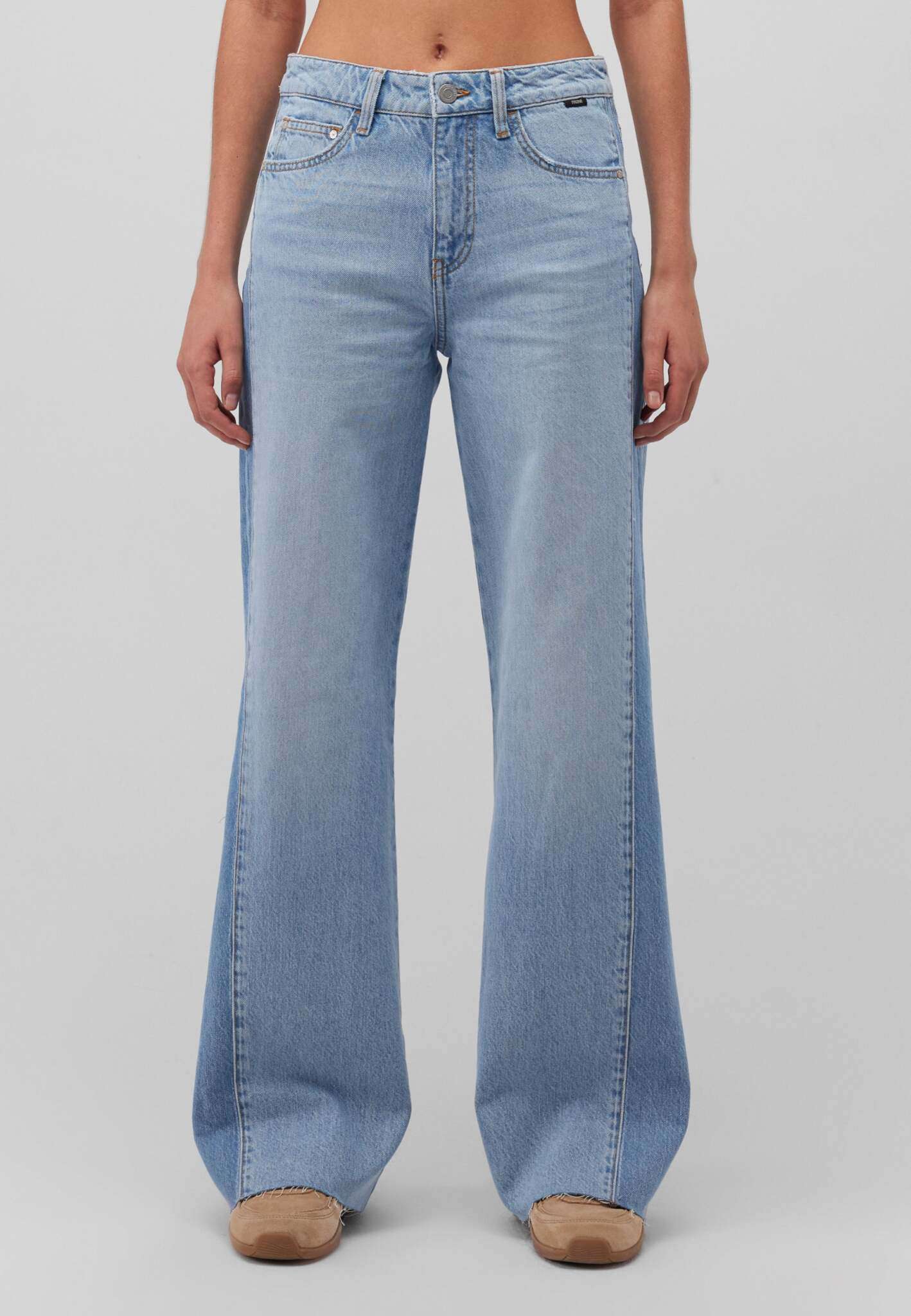 Malibu en denim Blocking Jeans Mavi