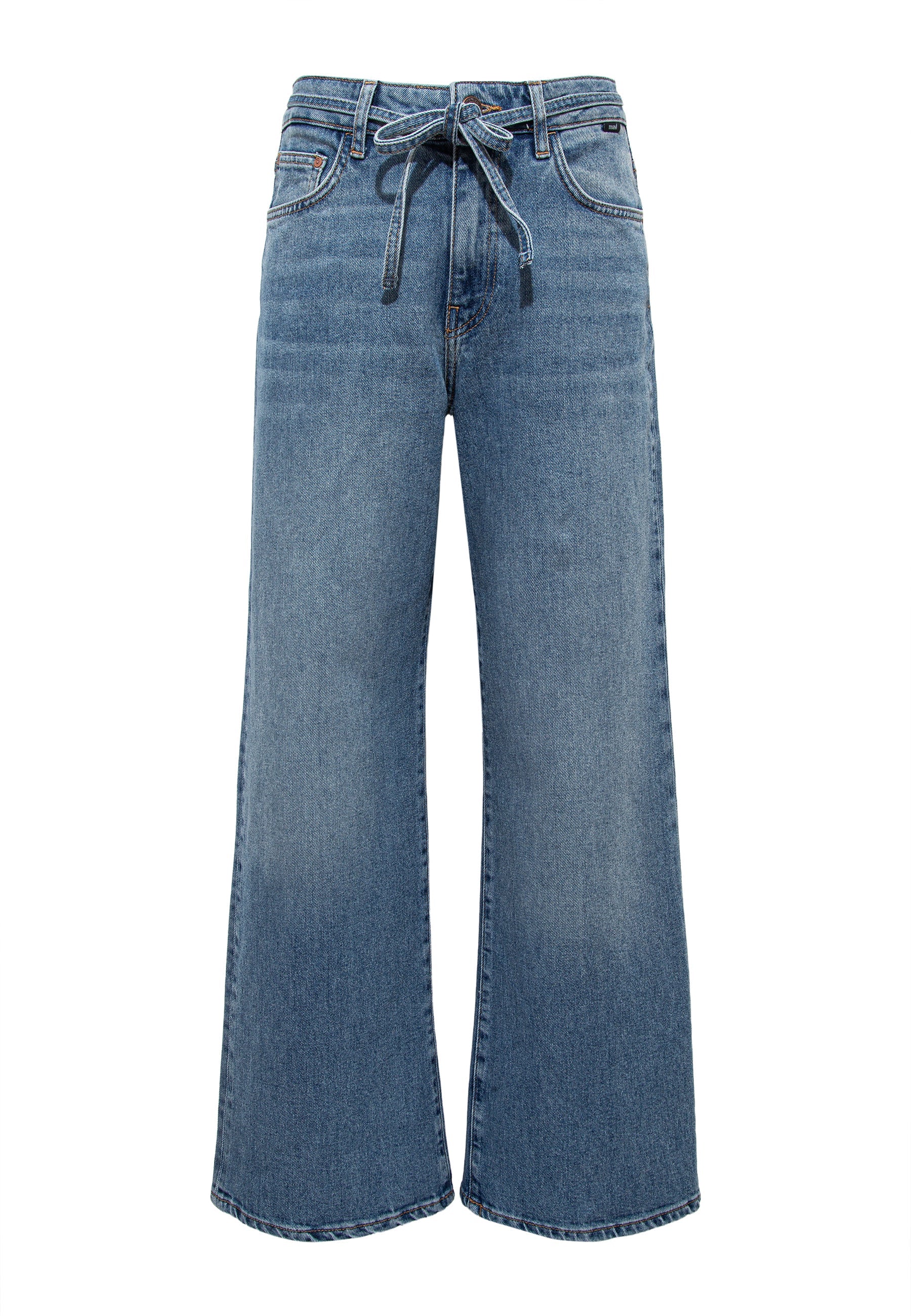 Malibu With Belt in Mid Used 90S Jeans Mavi