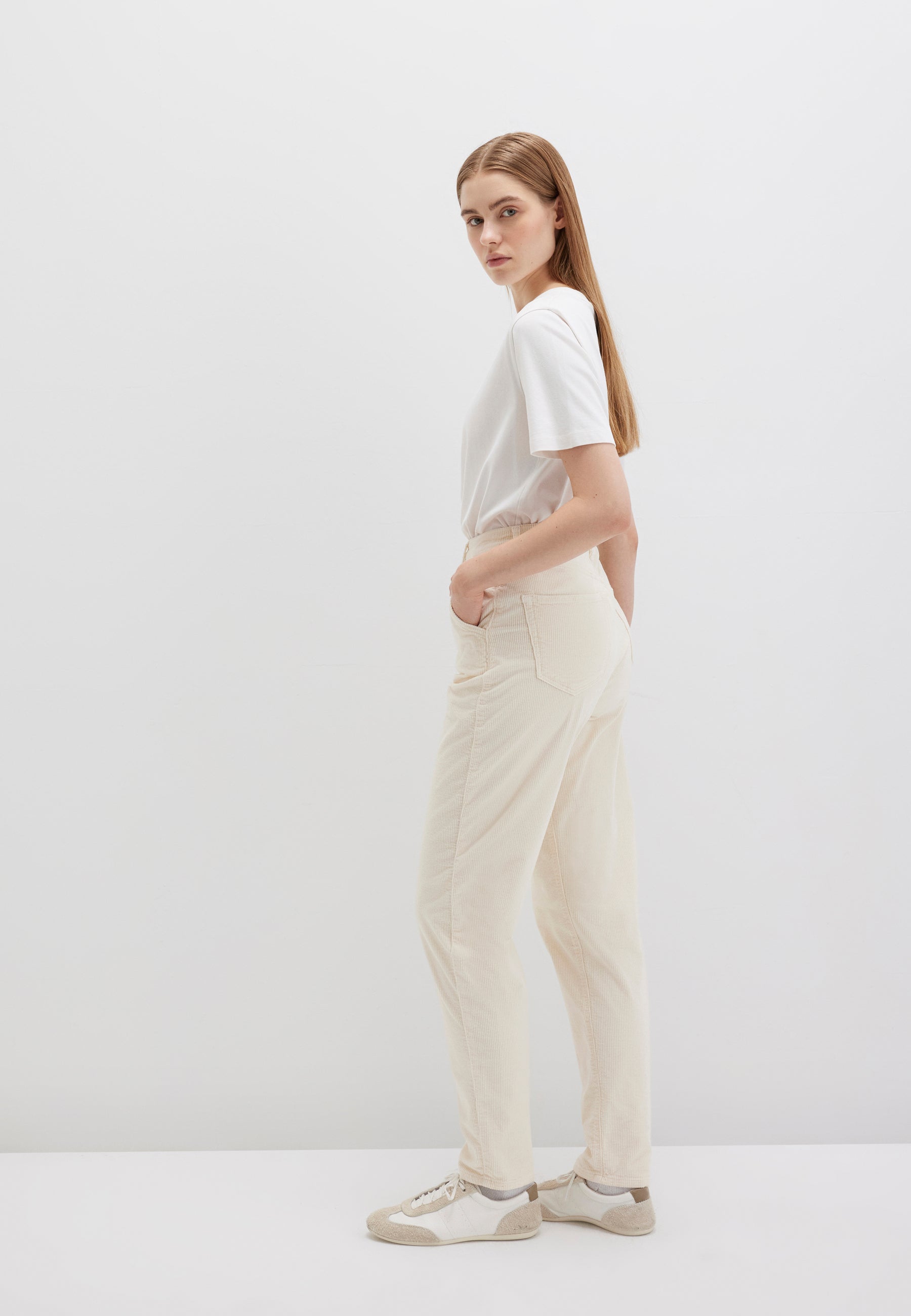 Laura en angora velours côtelé pantalon Mavi