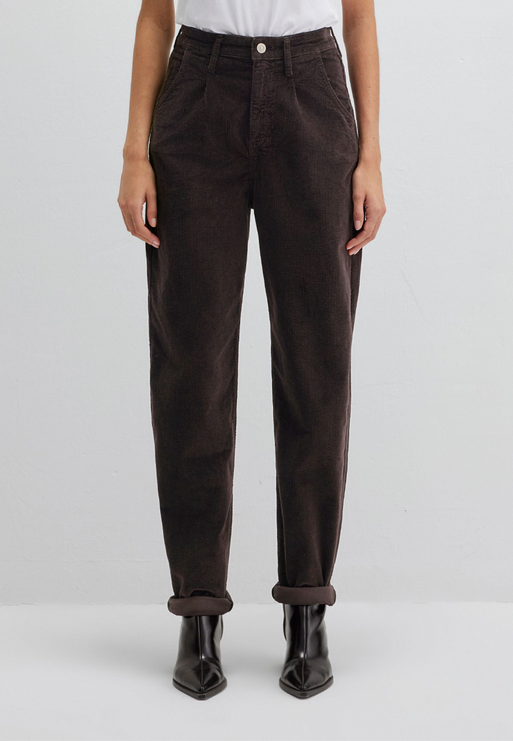 Laura en velours côtelé chocolat