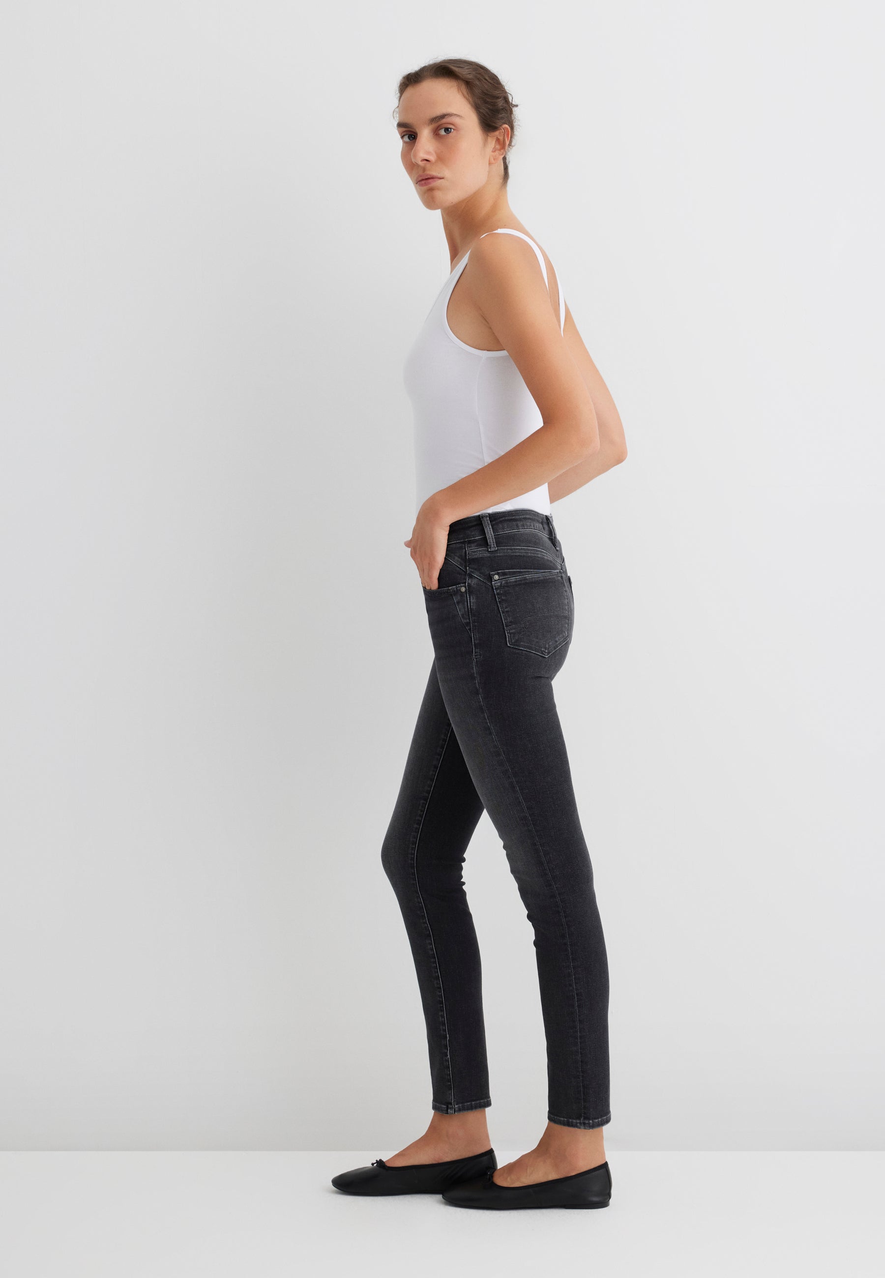 Sophie en smoke brushed glam jeans Mavi