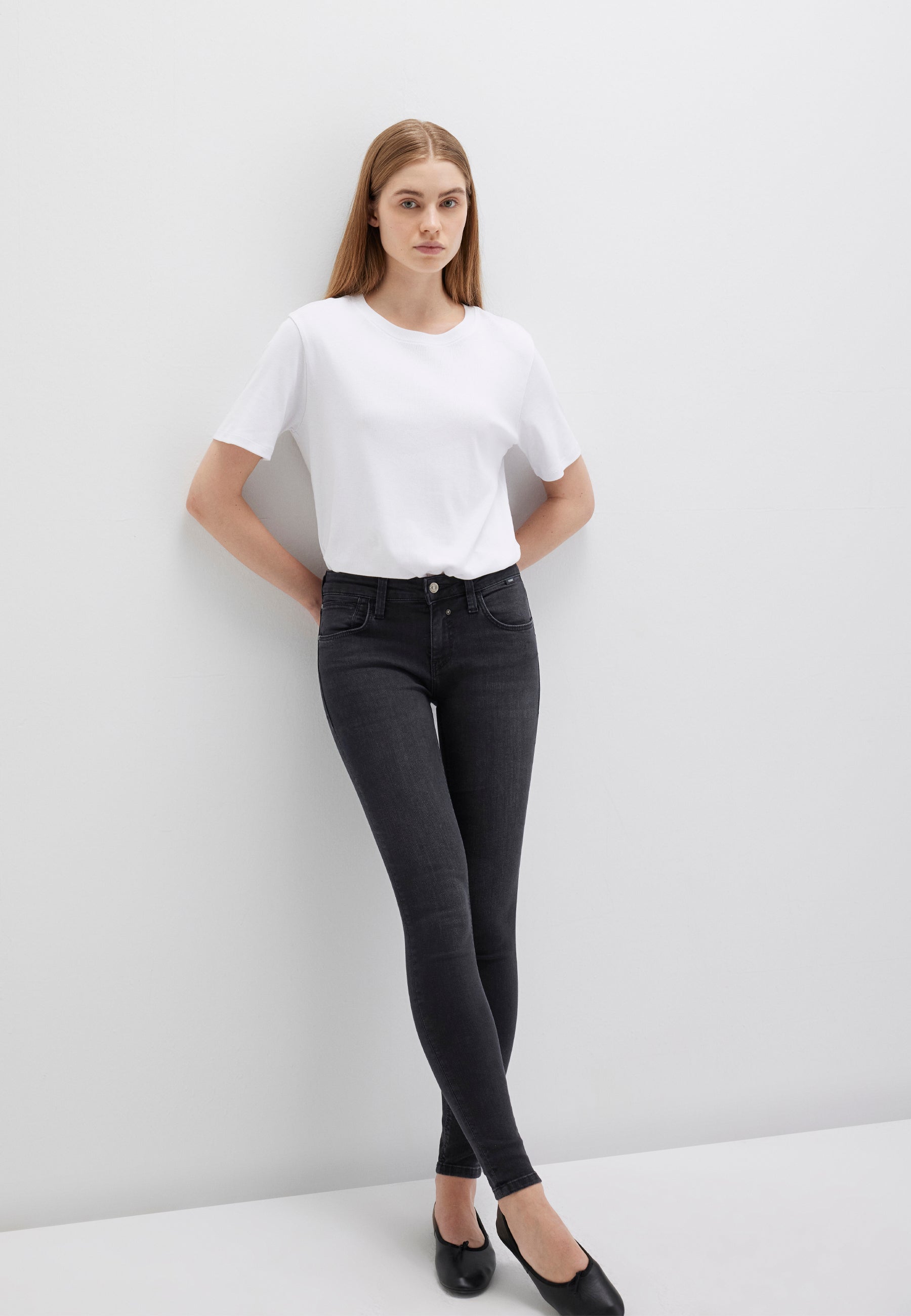 Adriana en smoke brushed stretch jeans Mavi