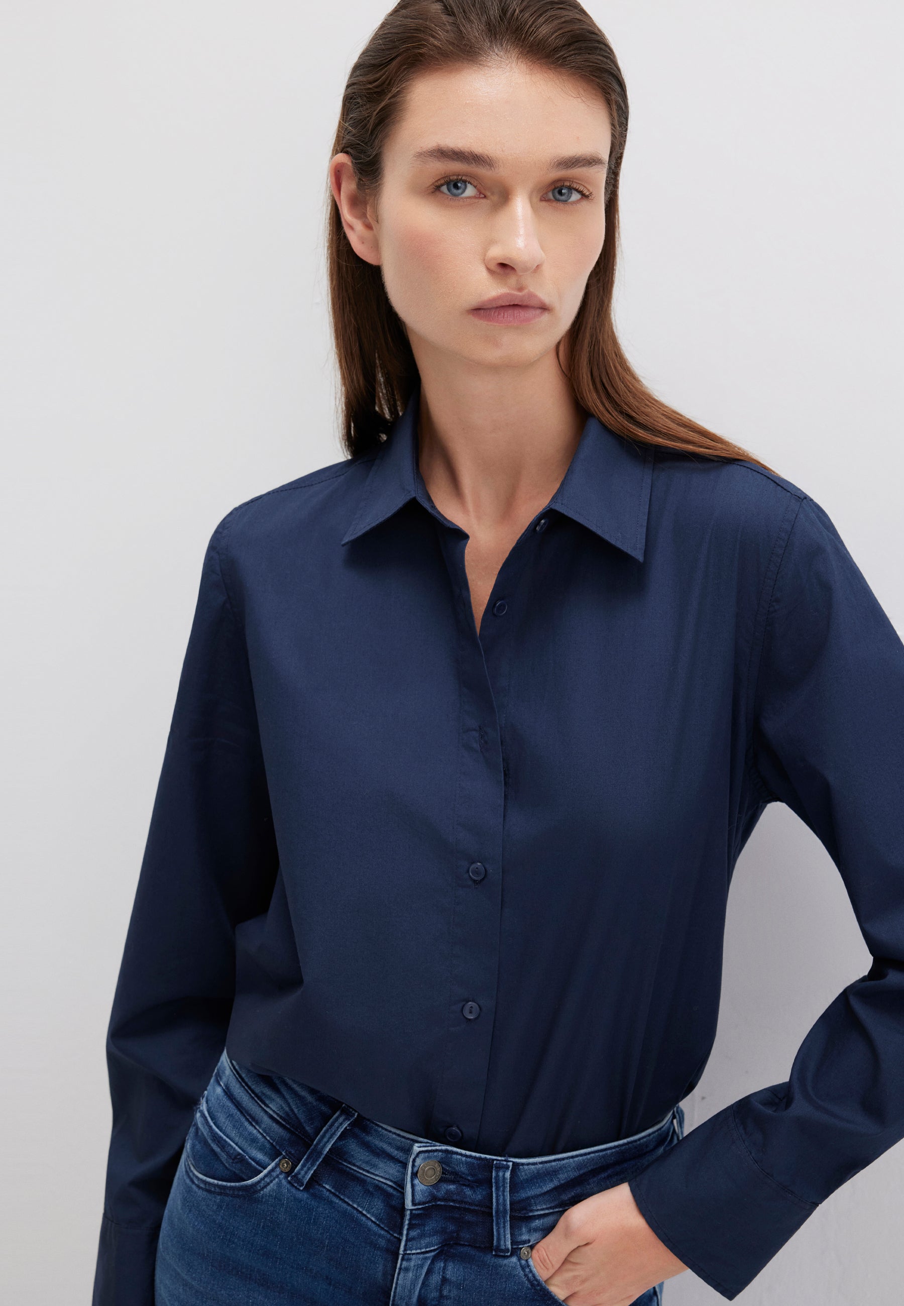 Long Sleeve Shirt in Navy Blazer Chemises Mavi