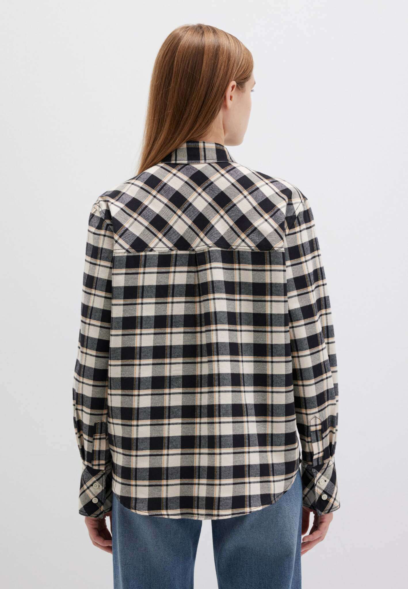 Woven Shirt in Brown Check Chemises Mavi