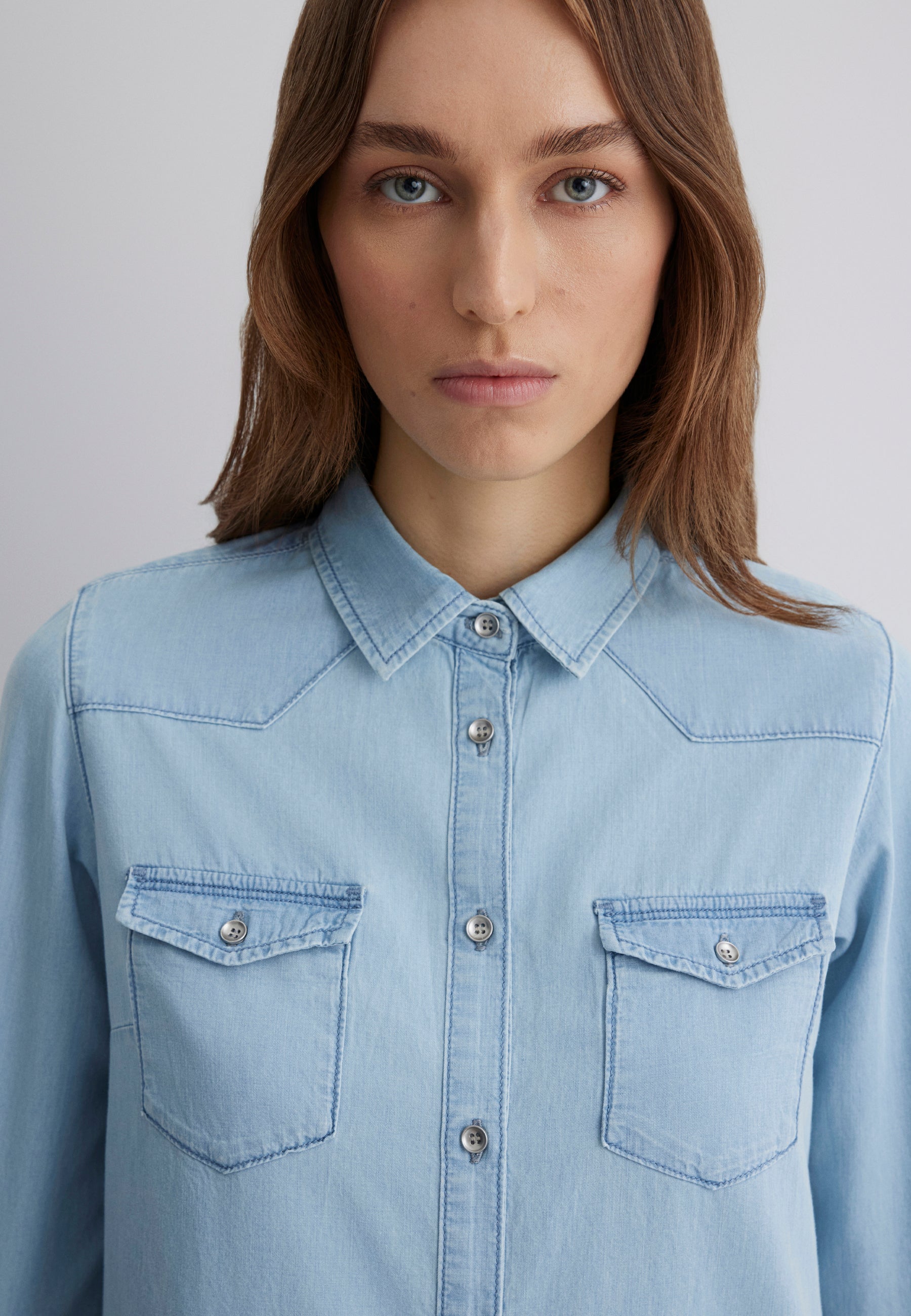 Lyra in Lt Blue Lt Denim Robes Mavi