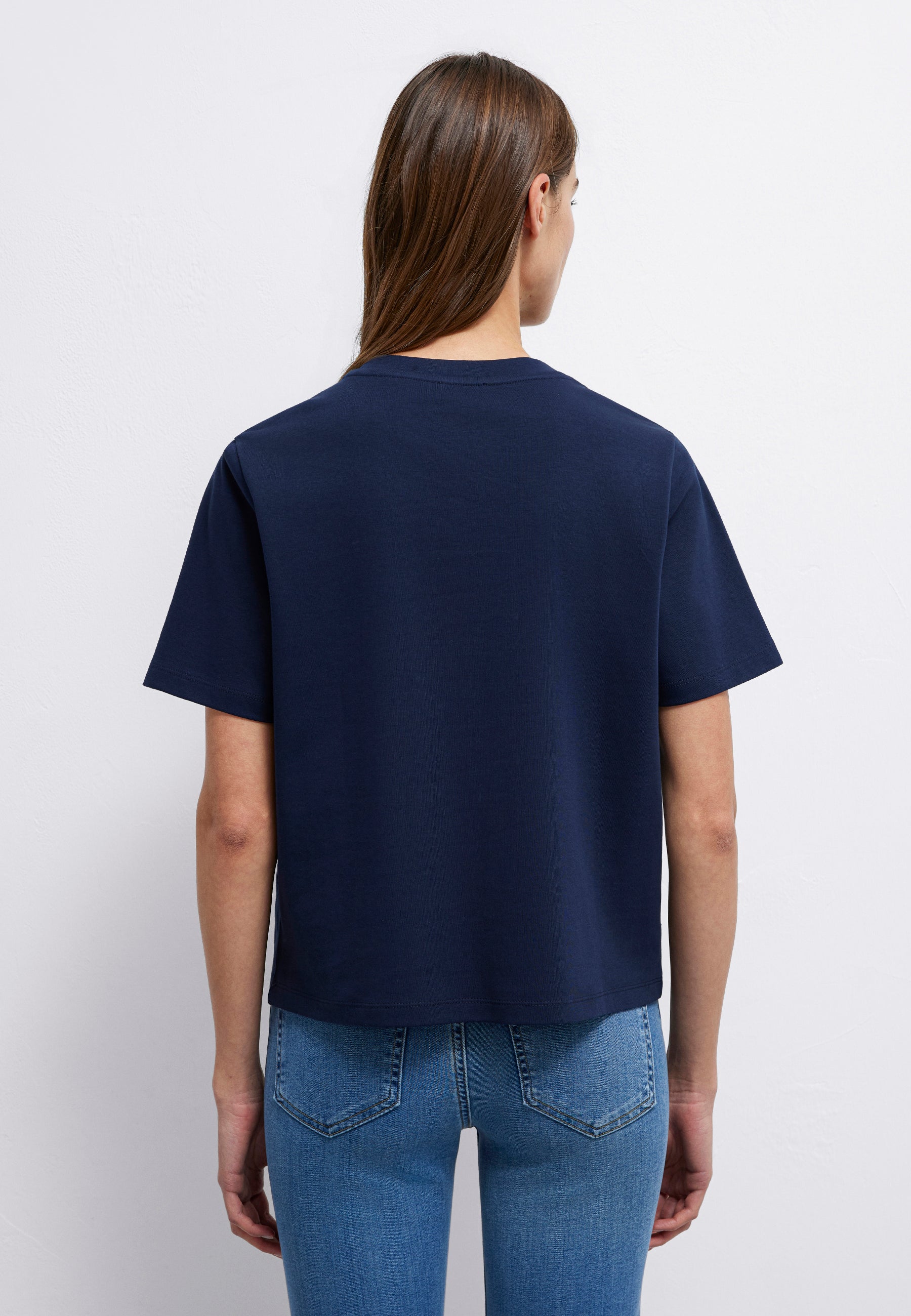 T-shirt à manches courtes en jersey tendance, couleur bleu marine Blazer T-Shirts Mavi