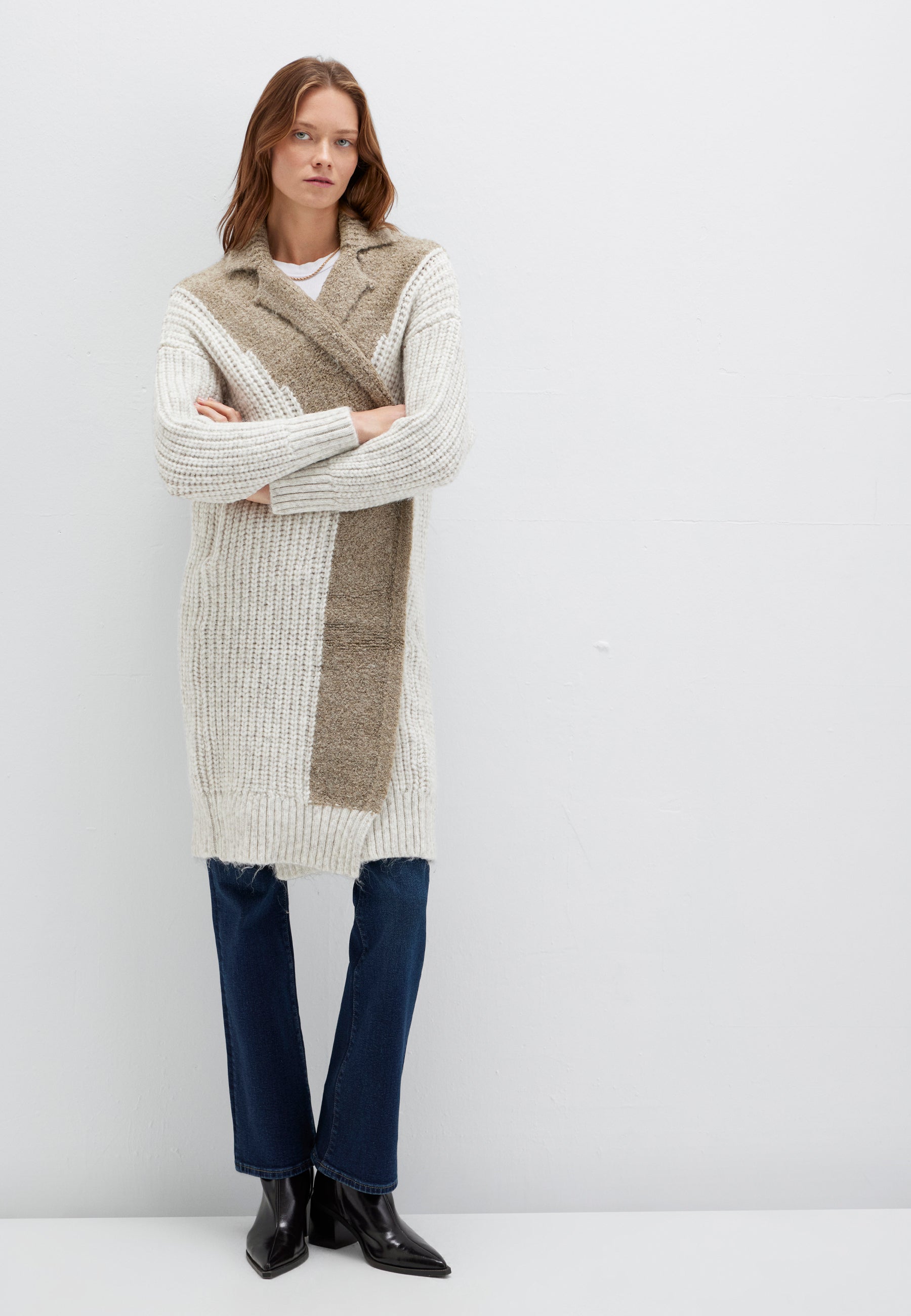 Cardigan in Silver Sage Stripe Cardigans Mavi