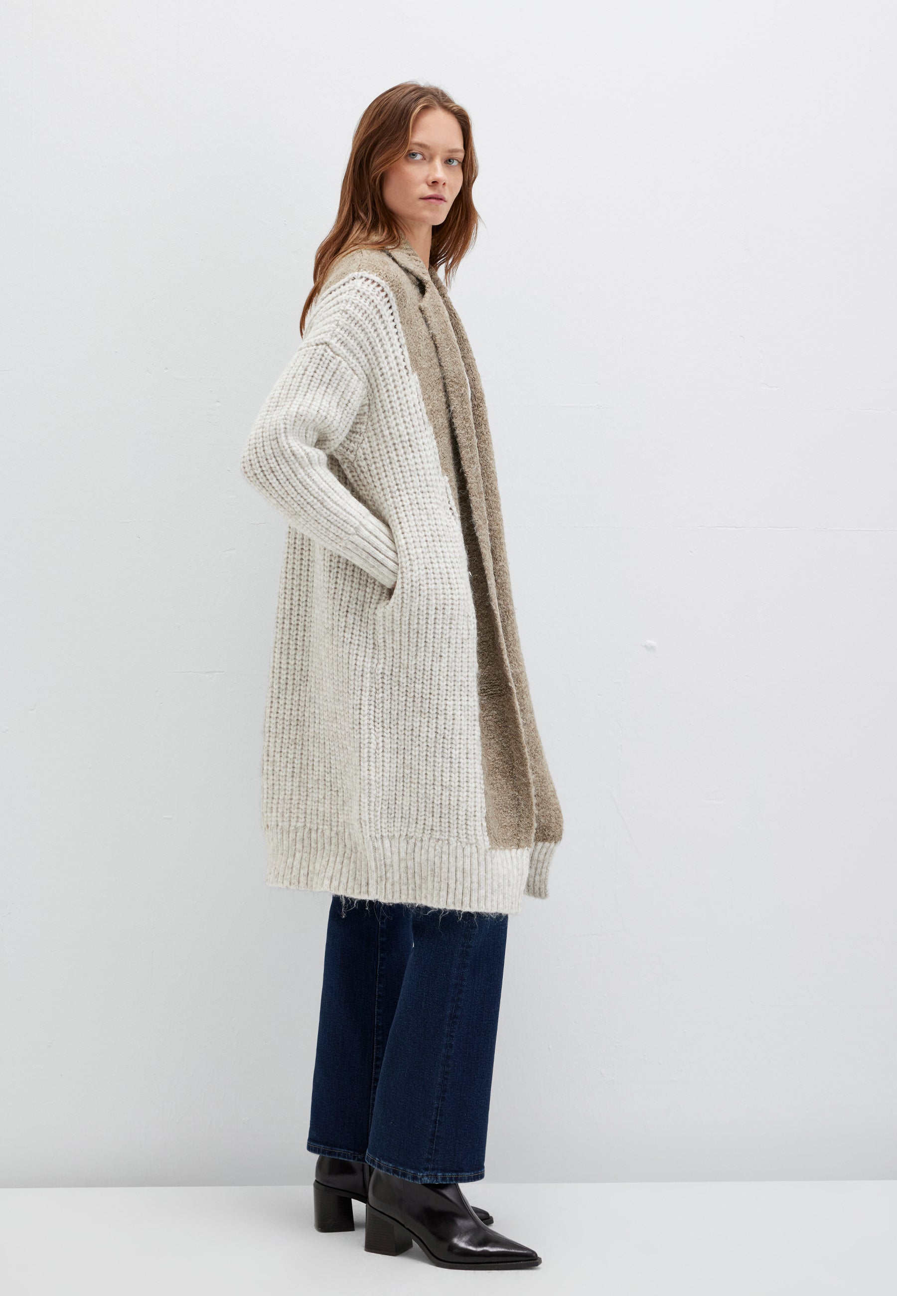 Cardigan in Silver Sage Stripe Cardigans Mavi