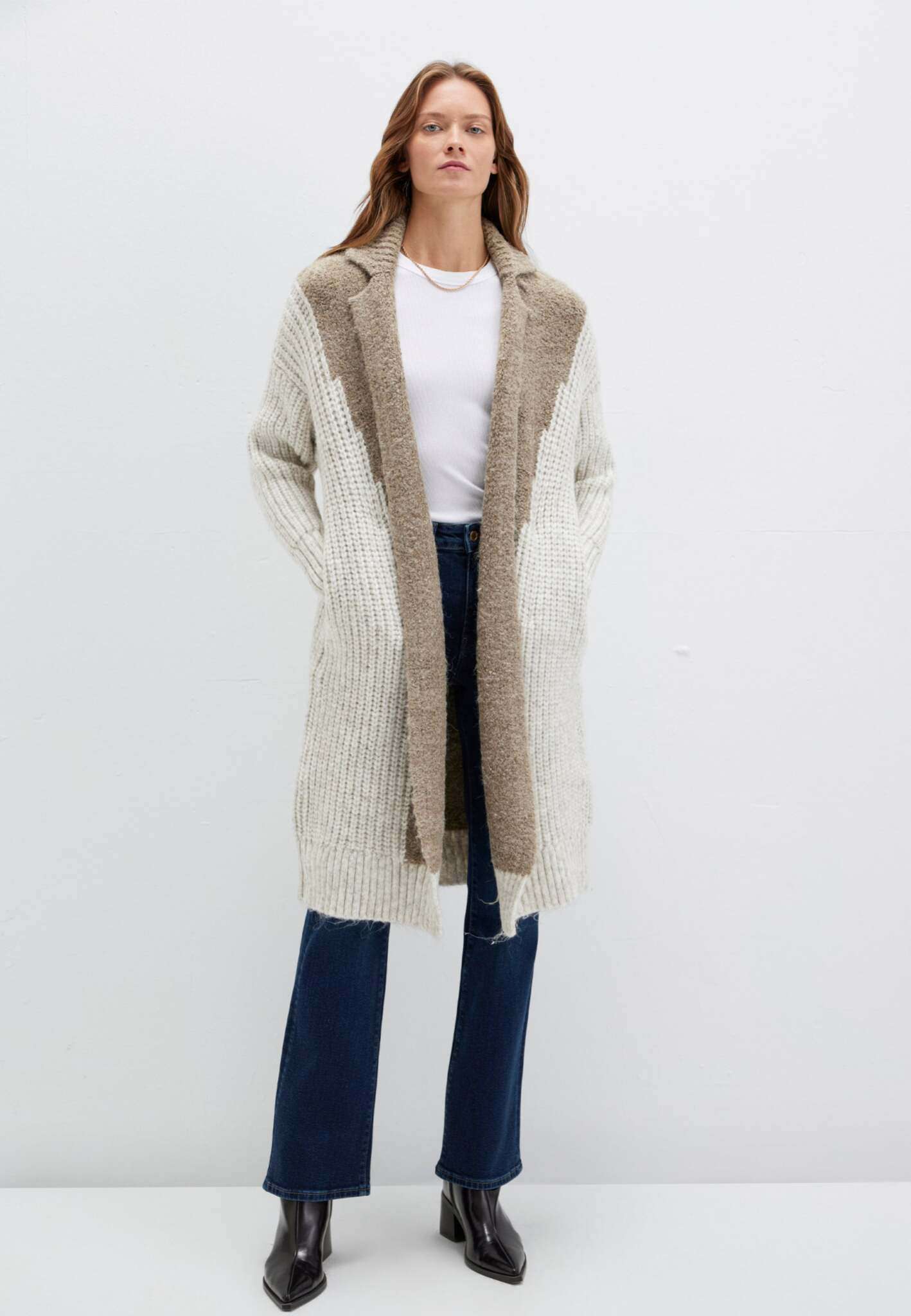 Cardigan in Silver Sage Stripe Cardigans Mavi