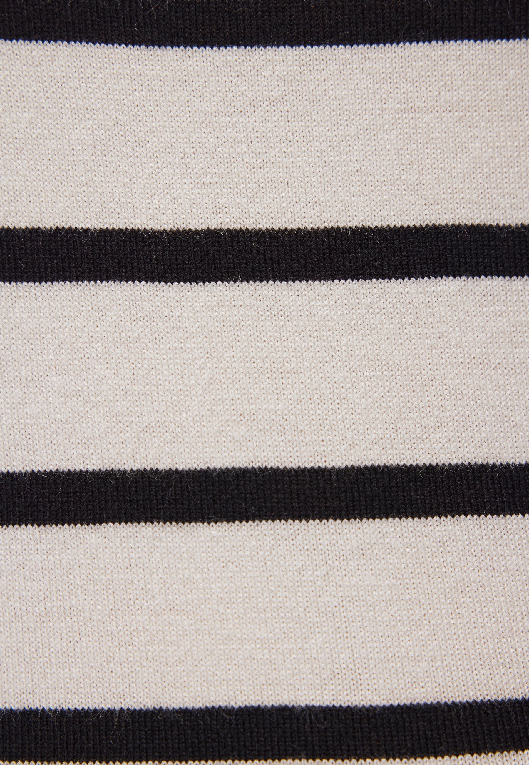 Sweat ras du cou à rayures noires Pull Mavi