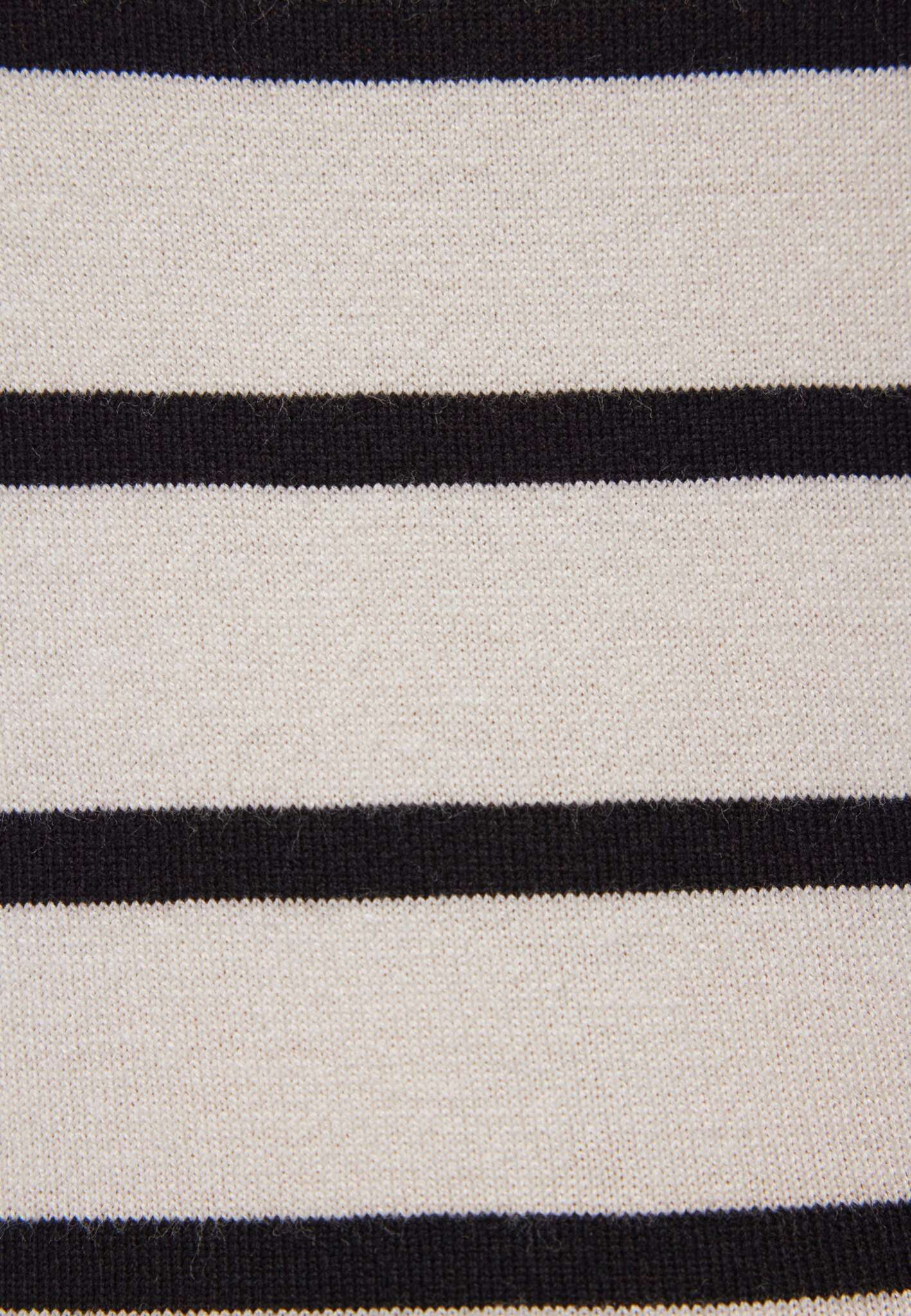 Sweat ras du cou à rayures noires Pull Mavi