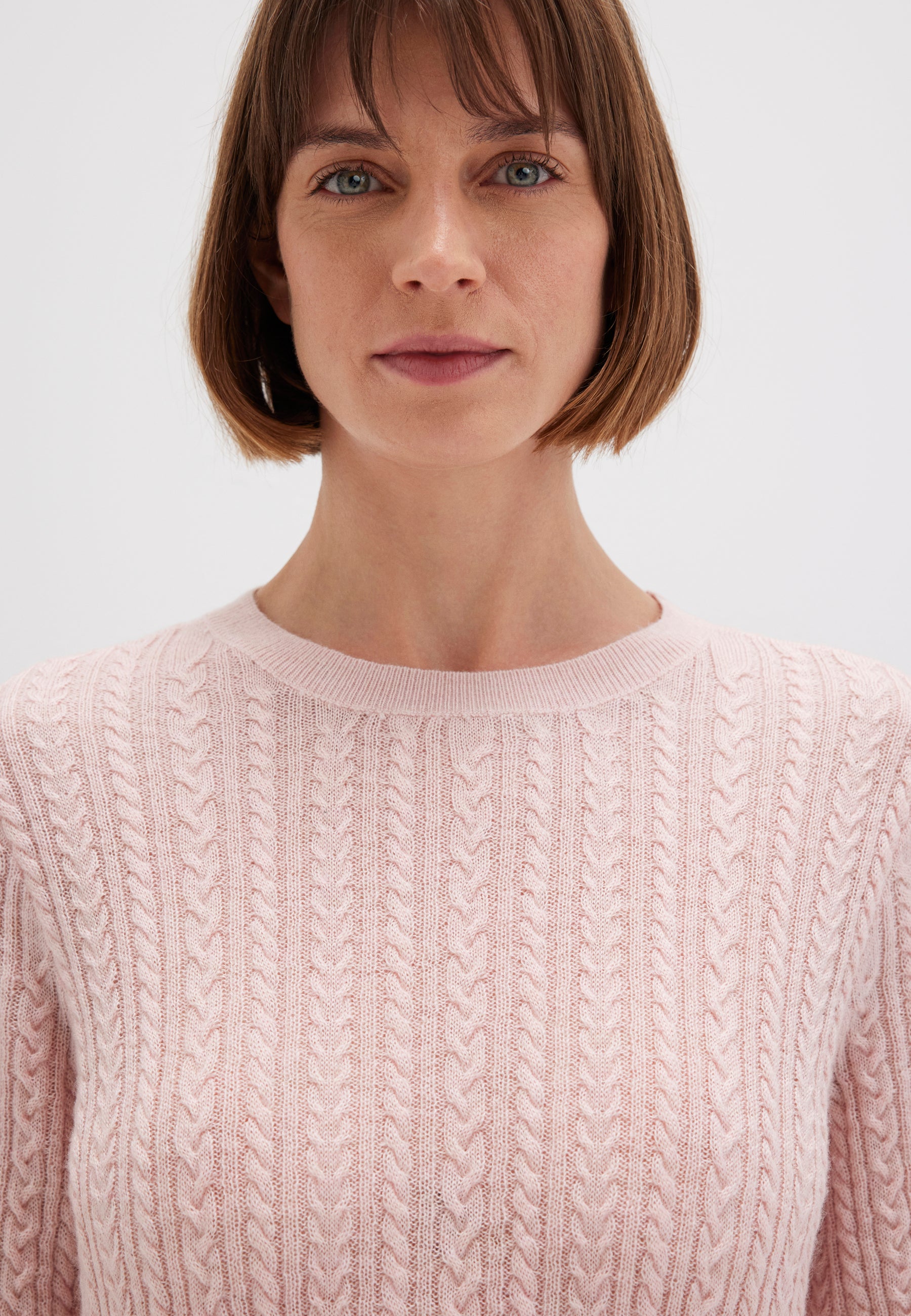 Tricot à manches courtes en Lotus Melange Pull Mavi