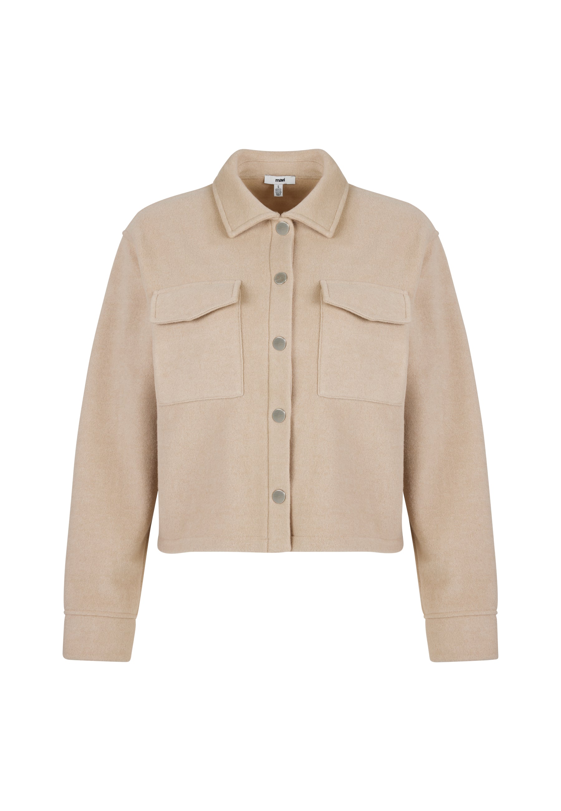 Sweatshirt Button in Cobblestone Melange Vestes Mavi