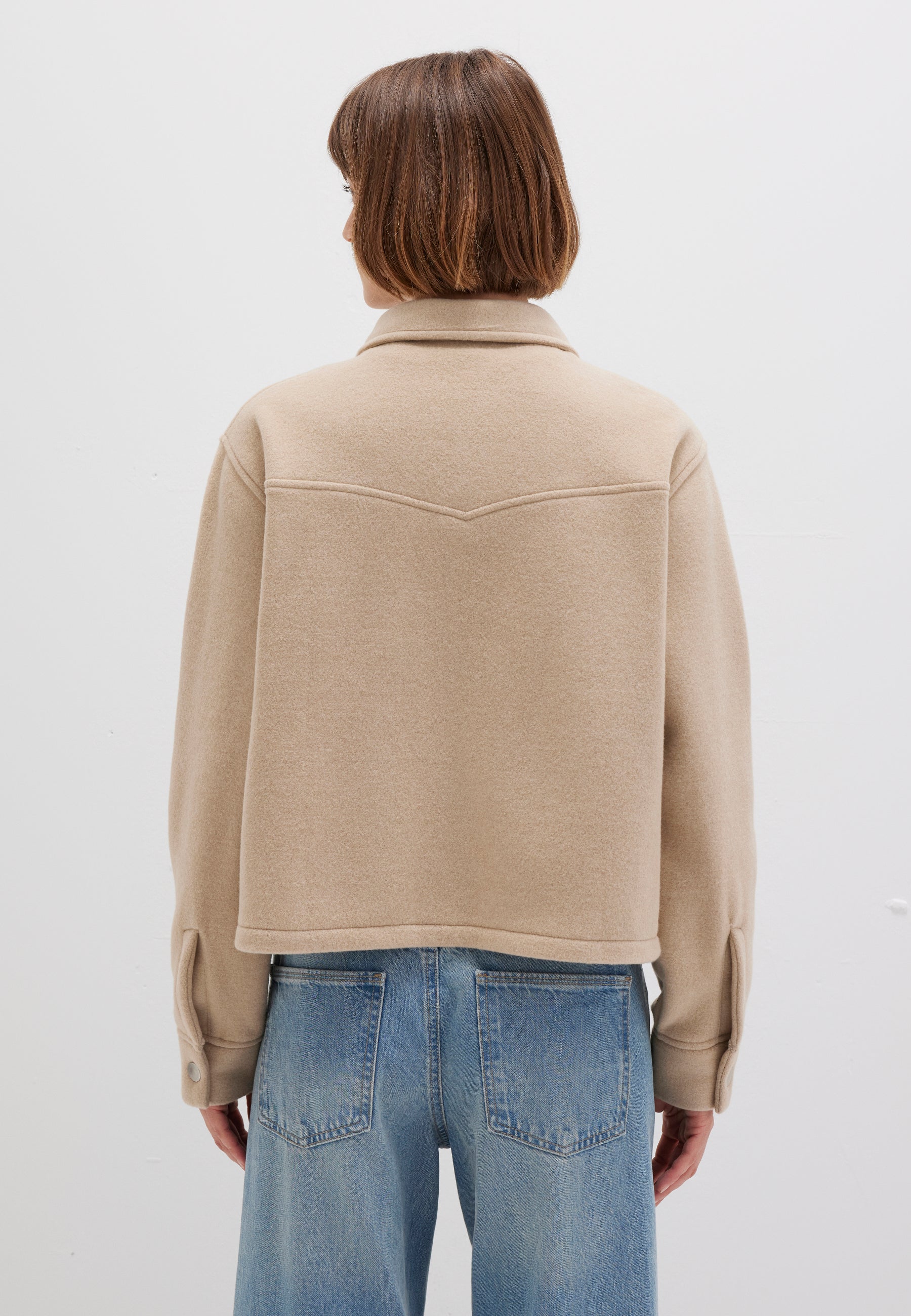 Sweatshirt Button in Cobblestone Melange Vestes Mavi