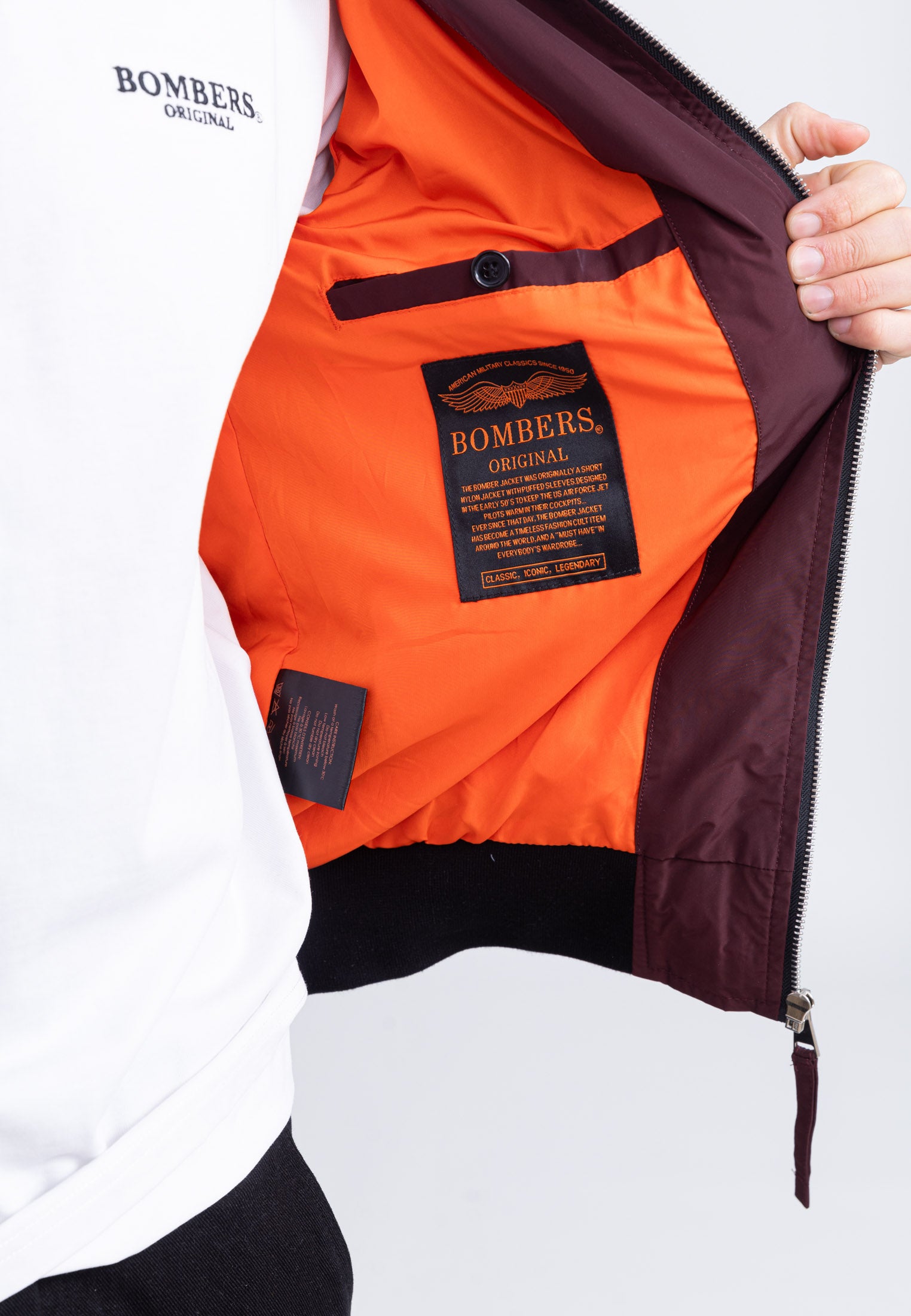 MA1 M Bomber en Bourgogne Vestes Bombers Original