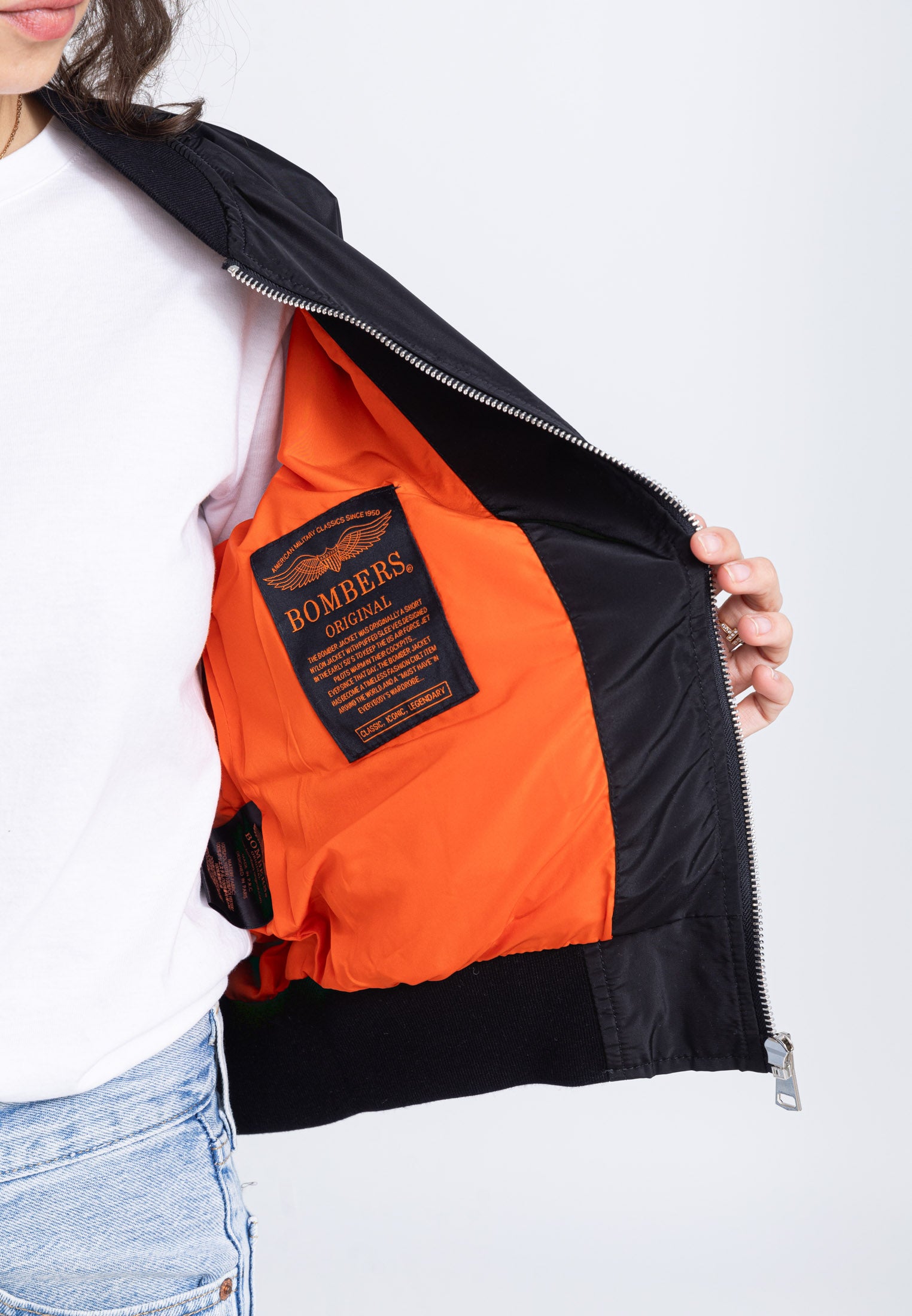 MA1 W Bomber in Black Vestes Bombers Original