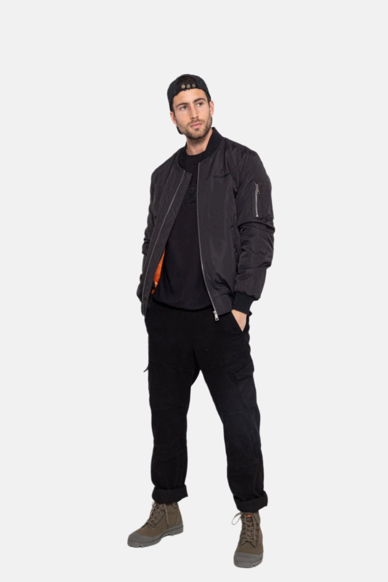 Max M Bomber à Vestes Noir Bombers Original