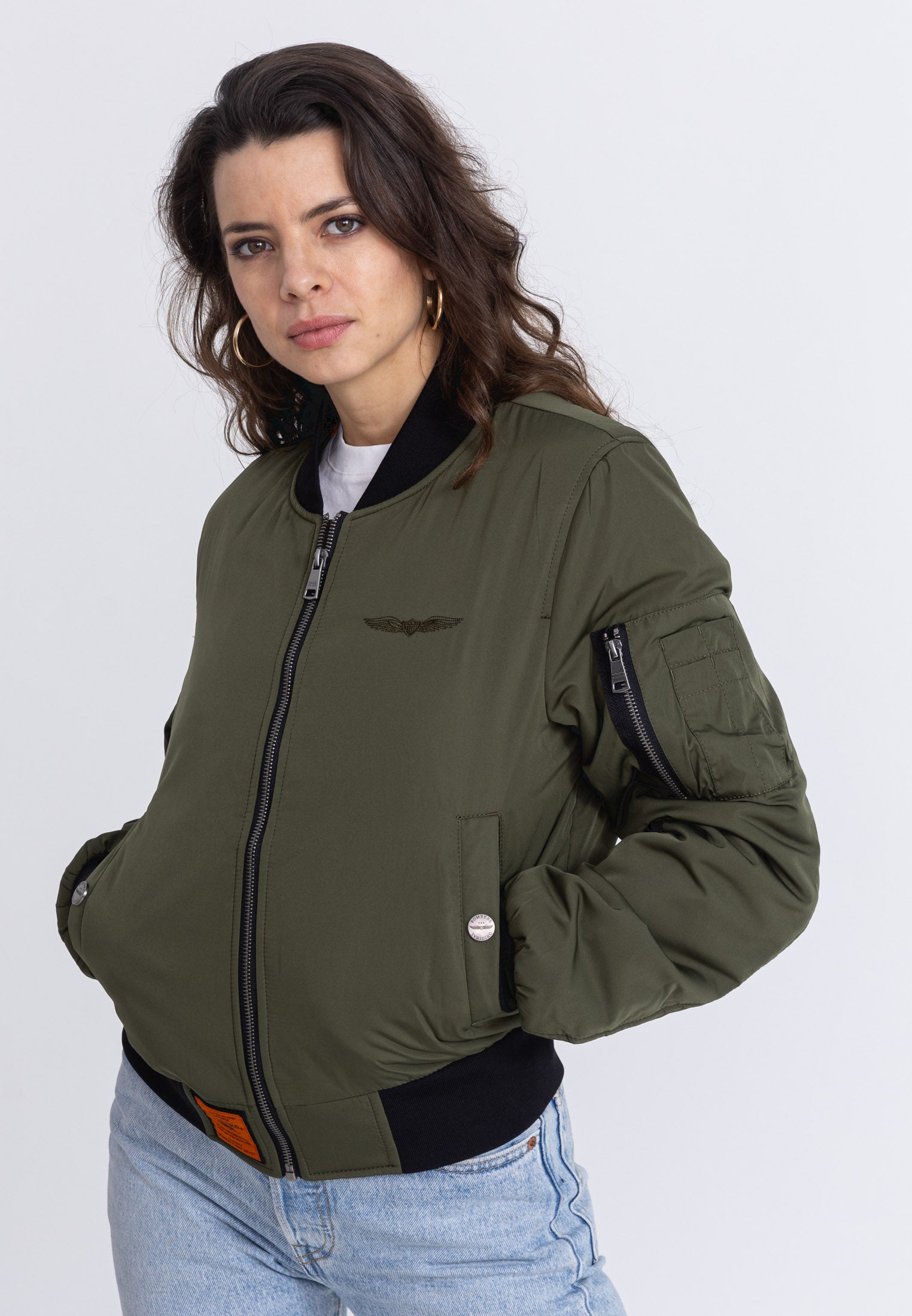 Max W Bomber dans Vestes Kaki Bombers Original