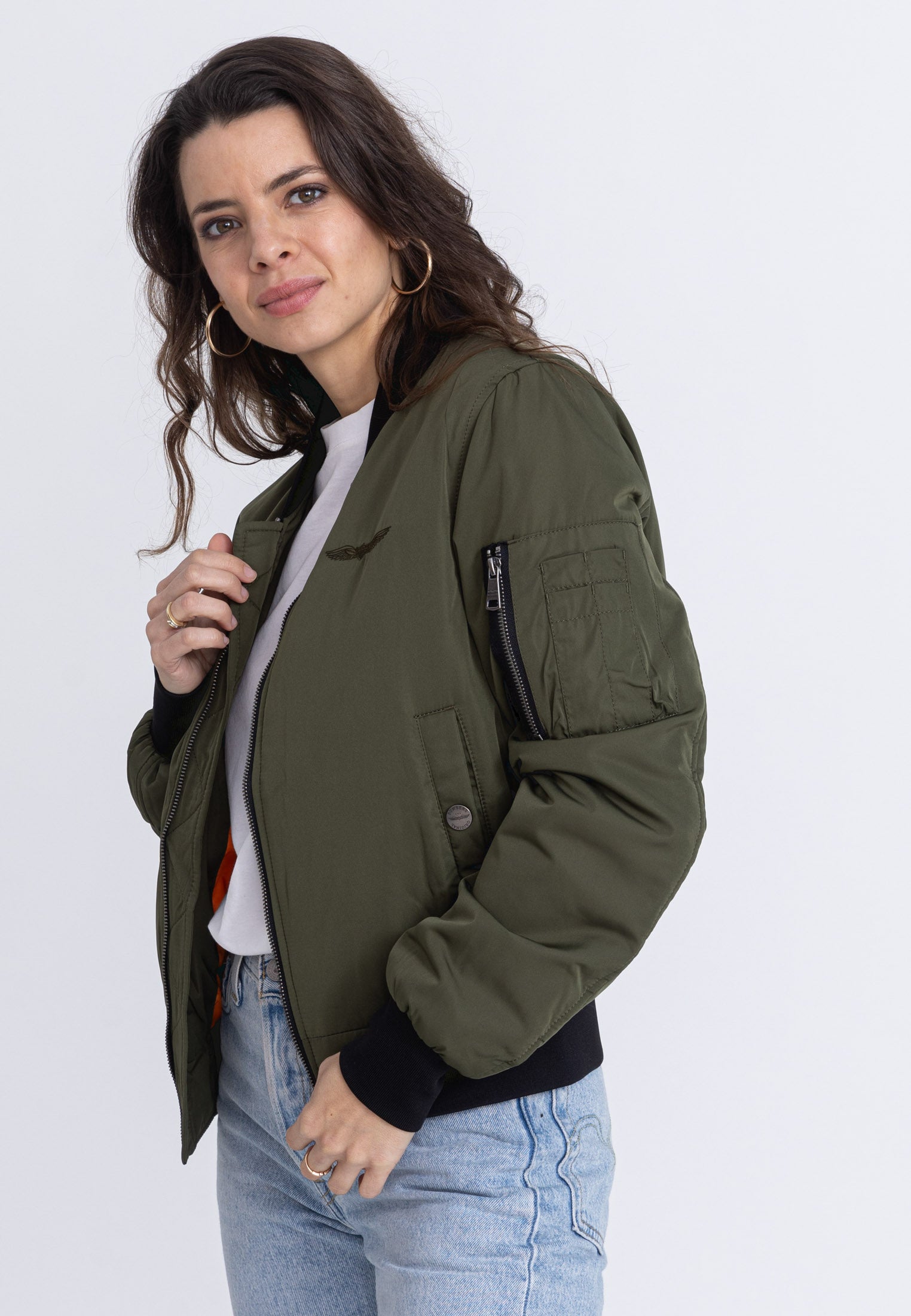 Max W Bomber dans Vestes Kaki Bombers Original